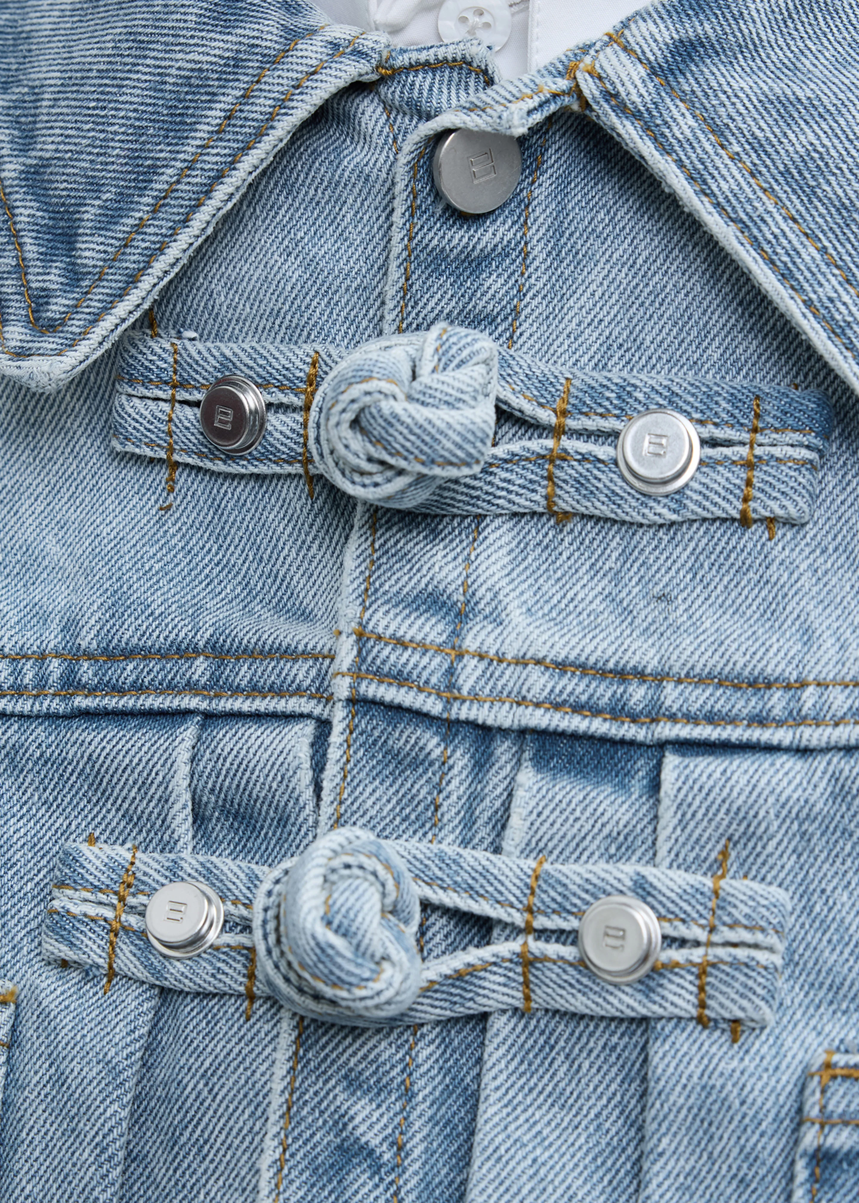 Pieces Uniques Ashen Sky Denim Jacket - Indigo Denim - Image 3