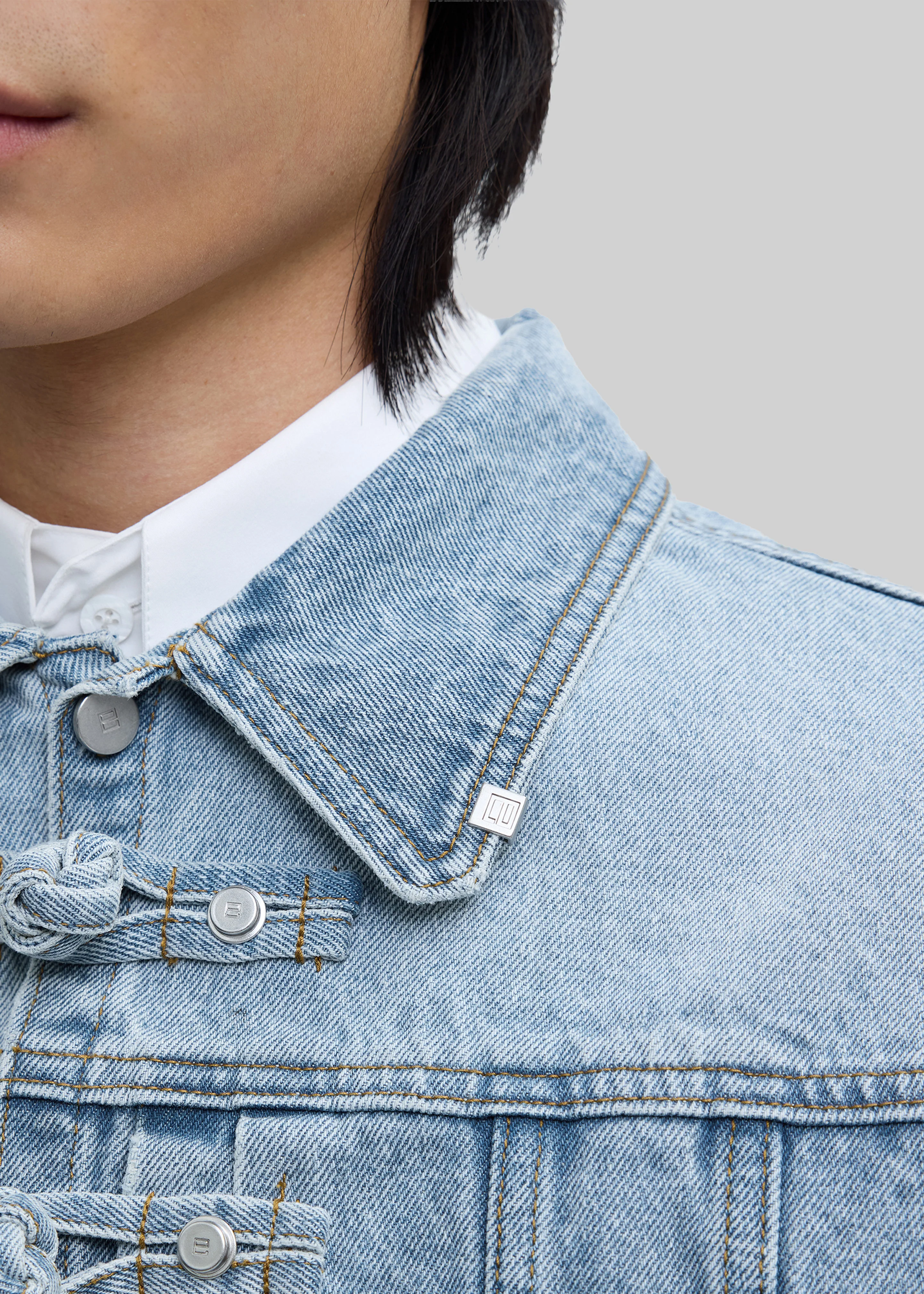Pieces Uniques Ashen Sky Denim Jacket - Indigo Denim - Image 5
