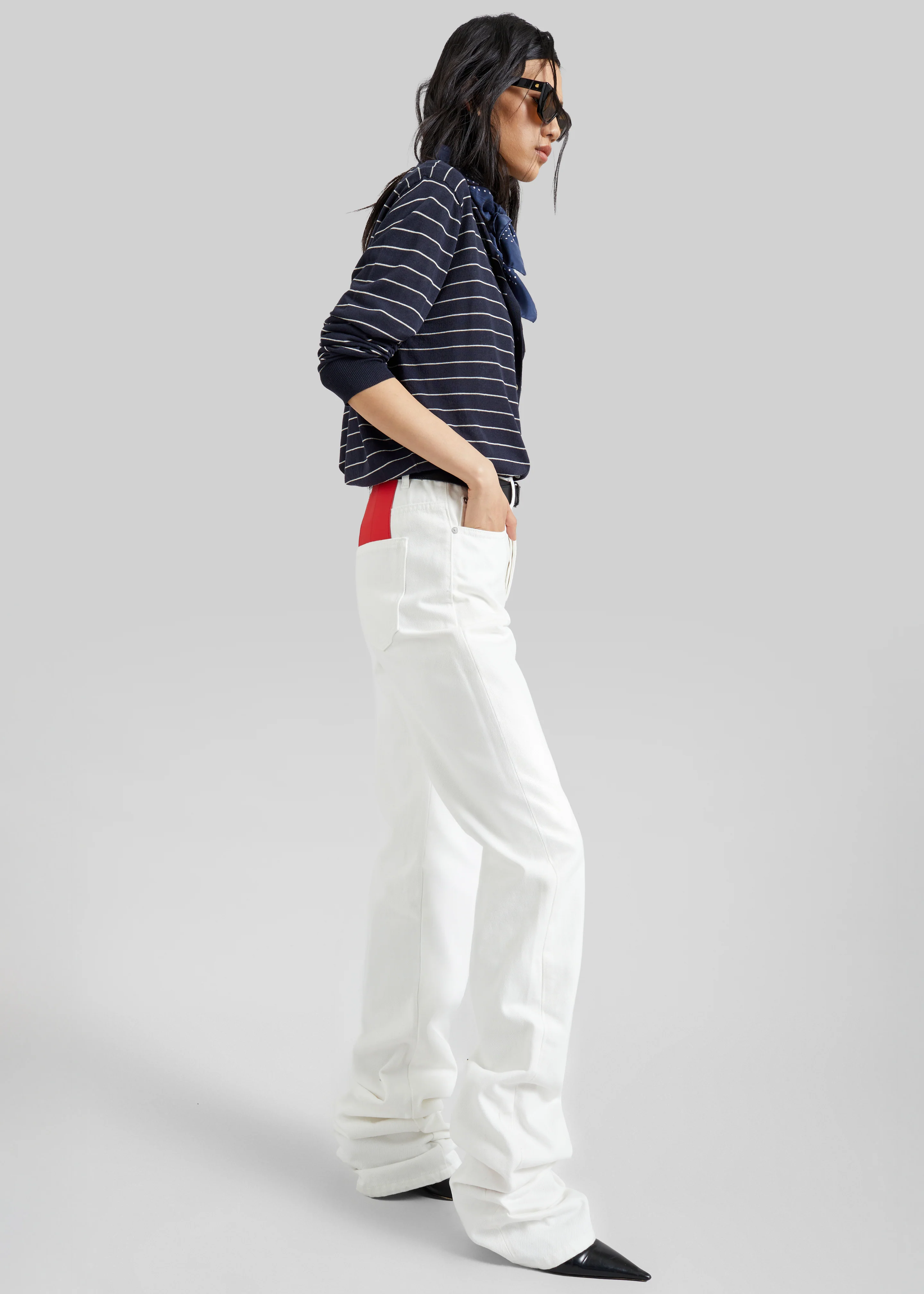 Pieces Uniques Denim Pants - White Wash - Image 3