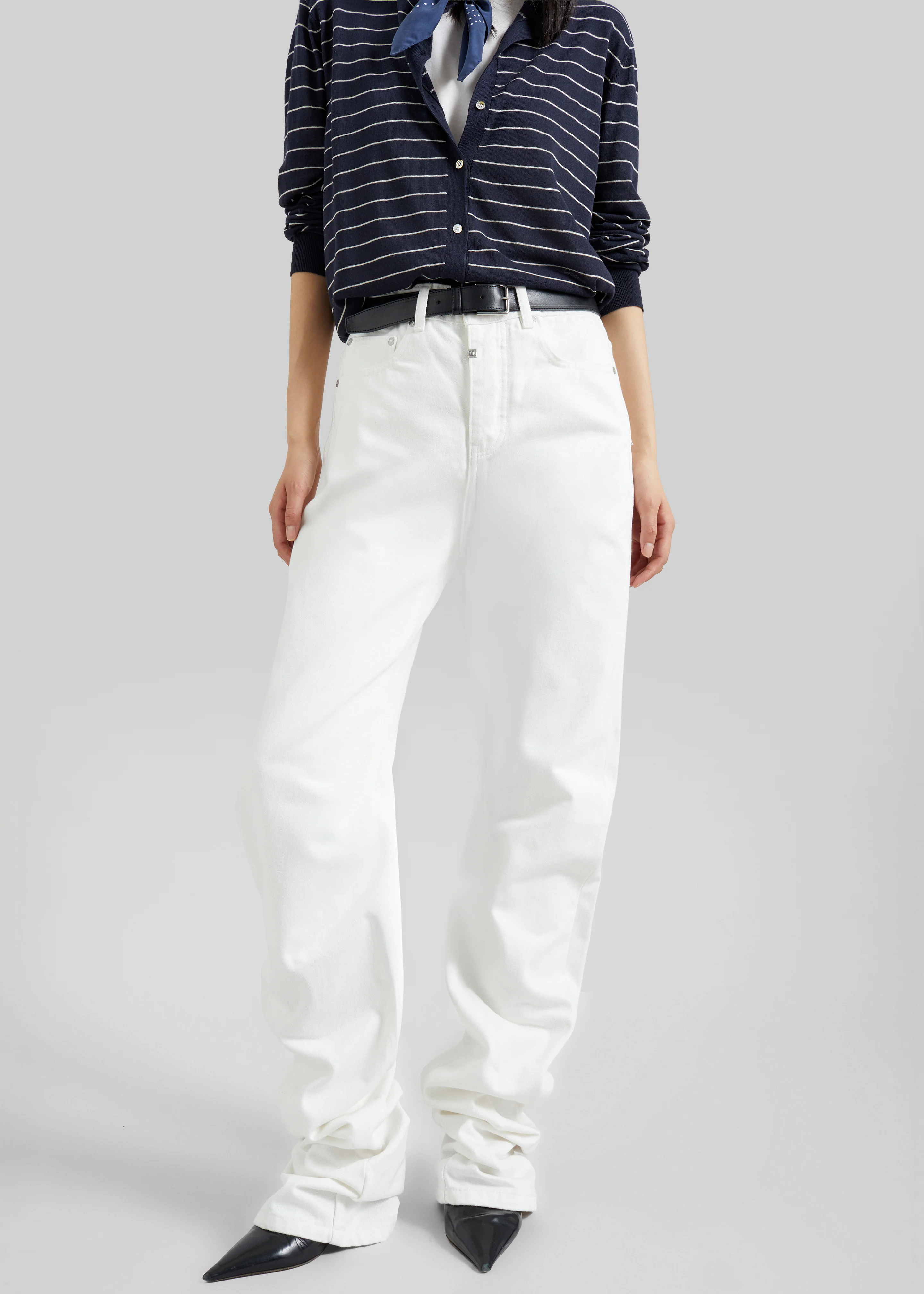 Pieces Uniques Denim Pants - White Wash - Image 6