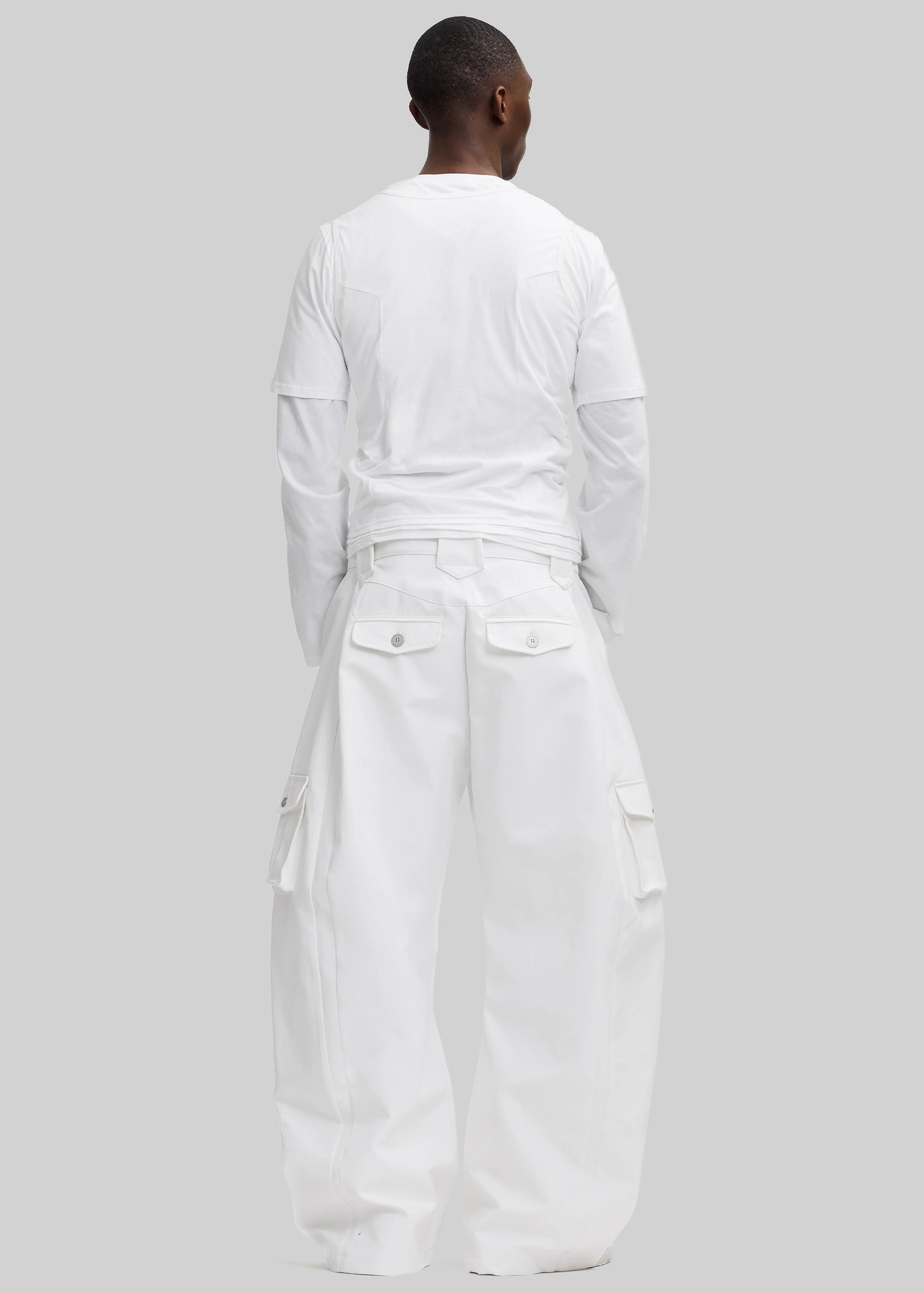 Pieces Uniques Le Cargo Pants Emin - White Wash - Image 6