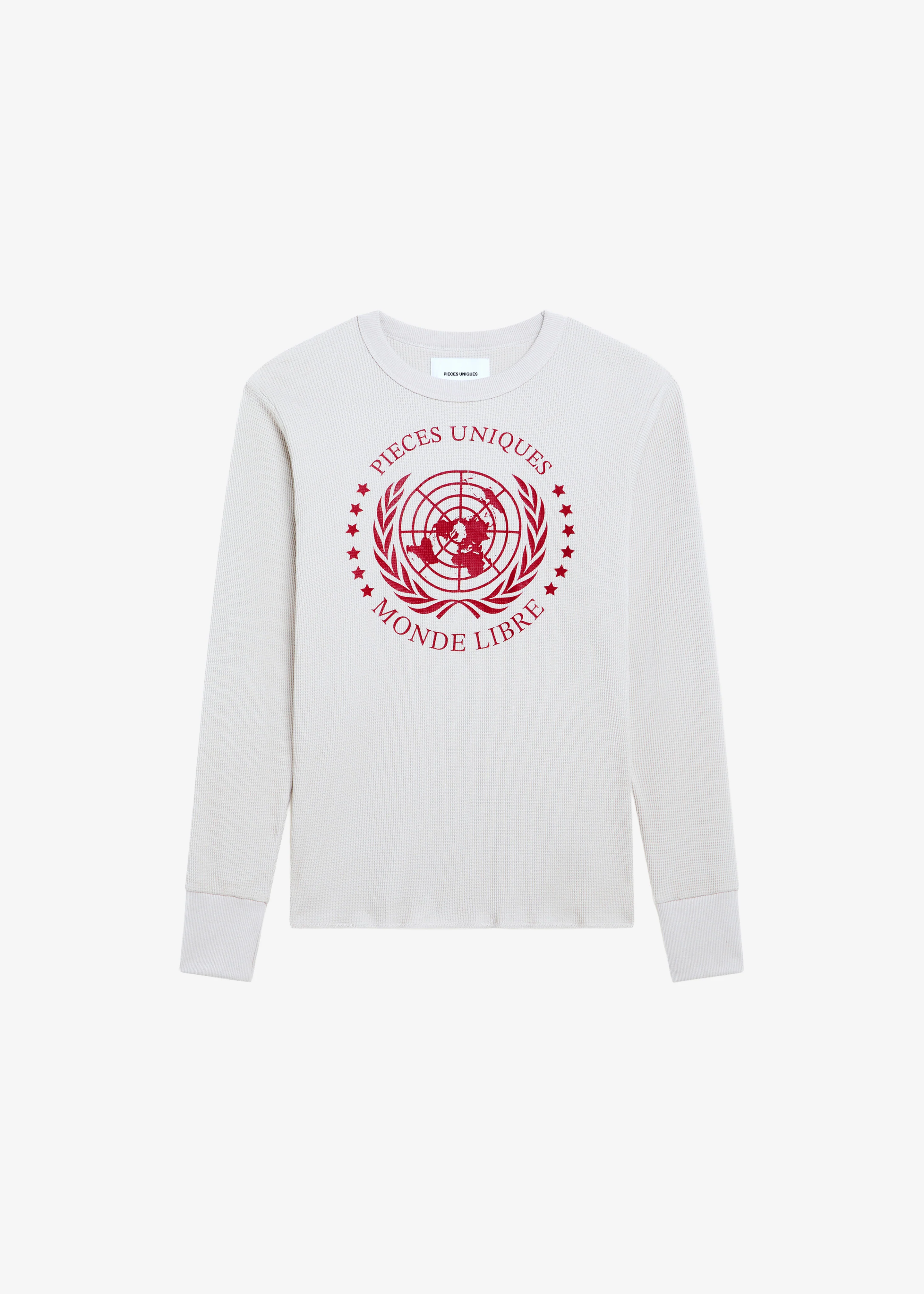 Pieces Uniques Monde Libre Thermal T-Shirt - Grey - Image 6
