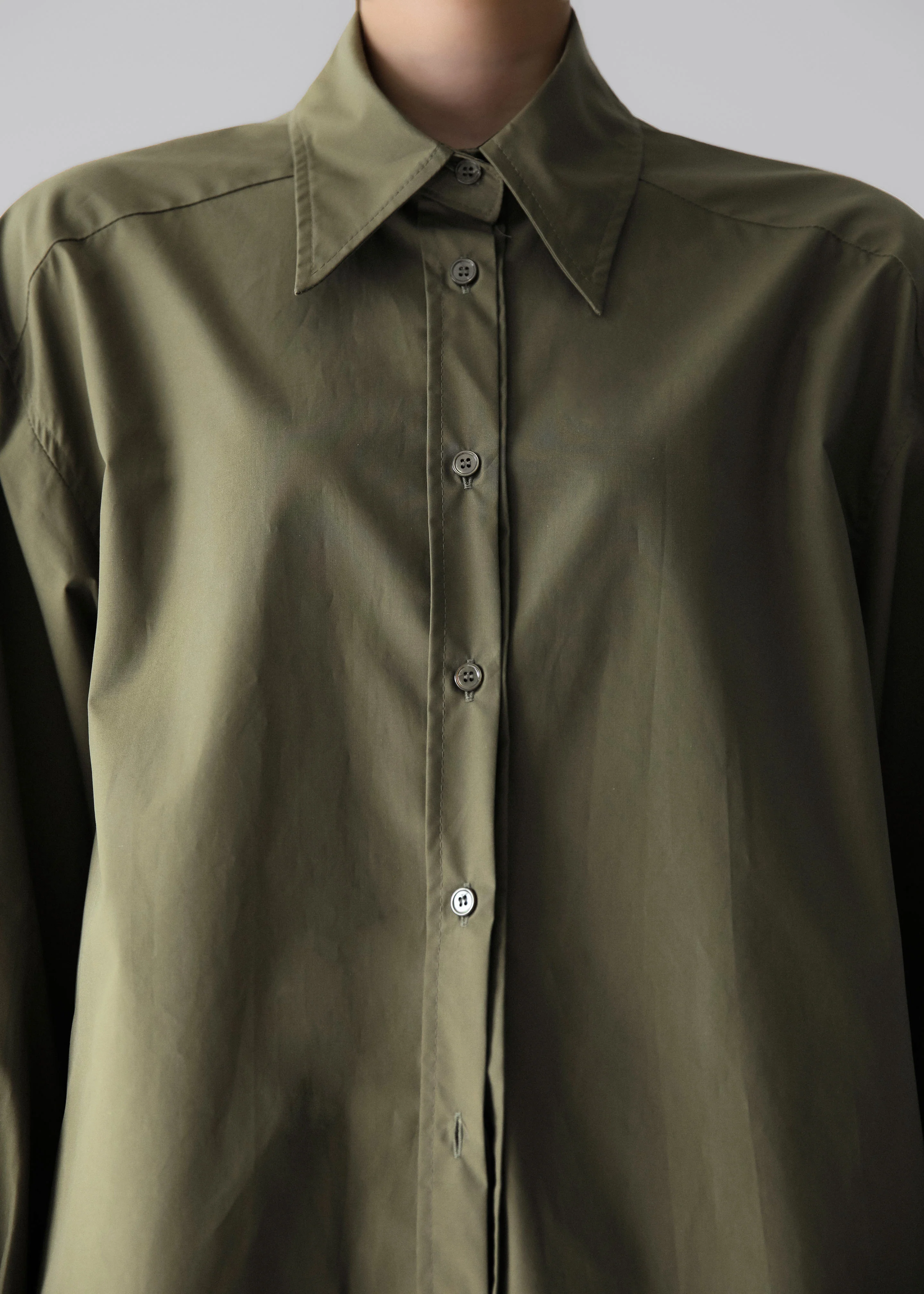 Prato Button Up Shirt - Khaki - Image 2