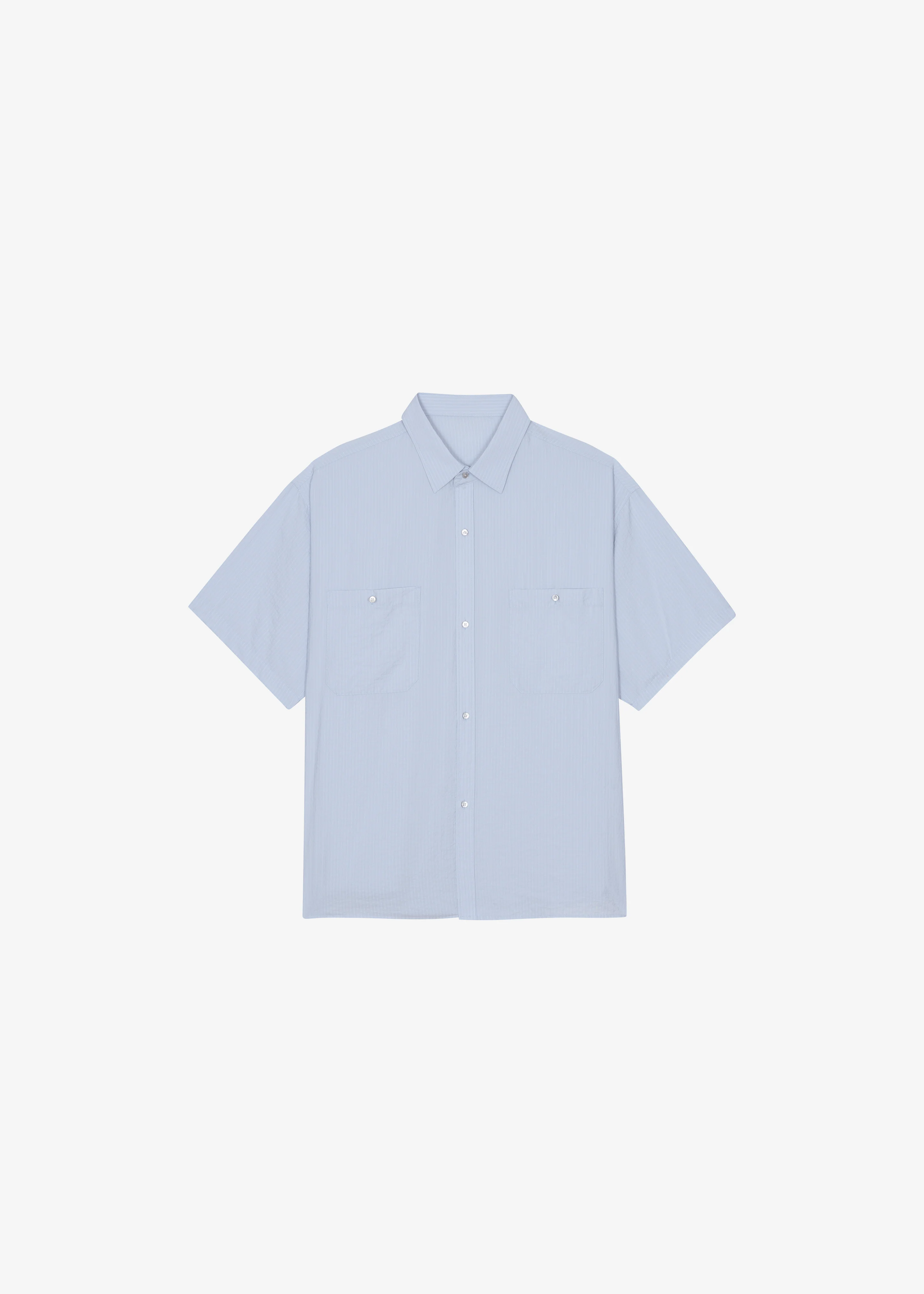 Preston Fluid Striped Shirt - Sky Blue - Image 7