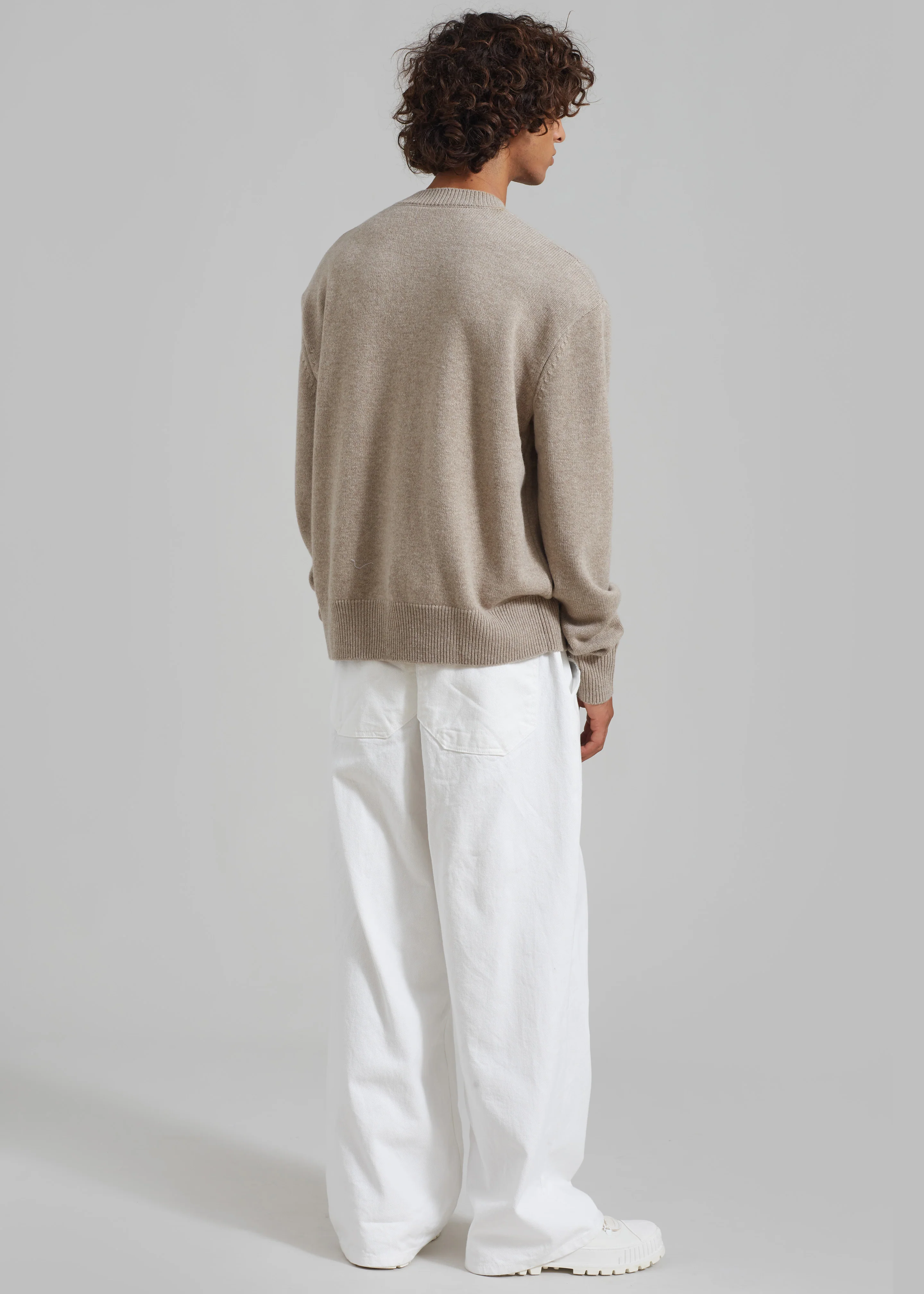 Quinton Crew Neck Sweater - Beige Melange - Image 11