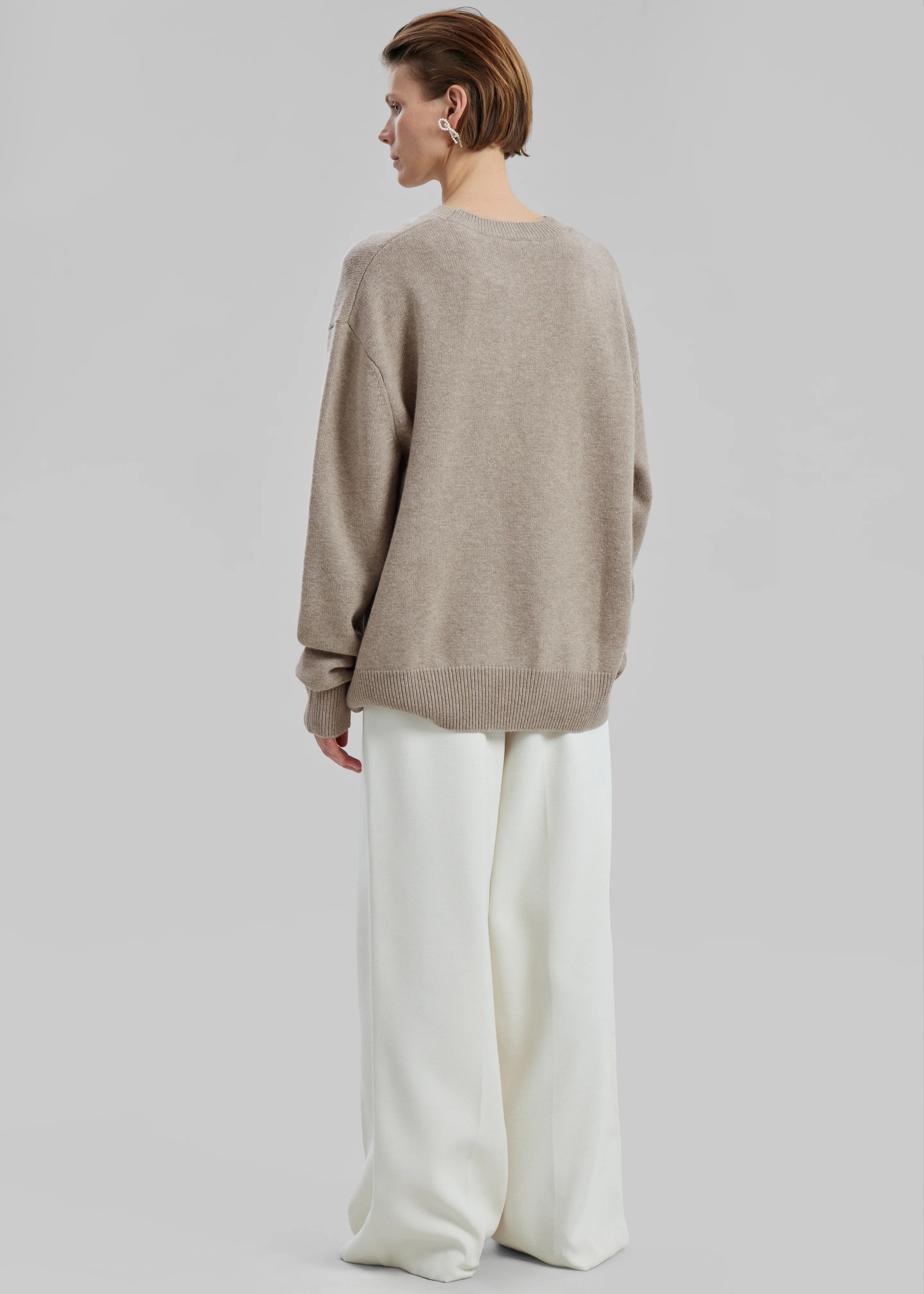 Quinton Crew Neck Sweater - Beige Melange - Image 6