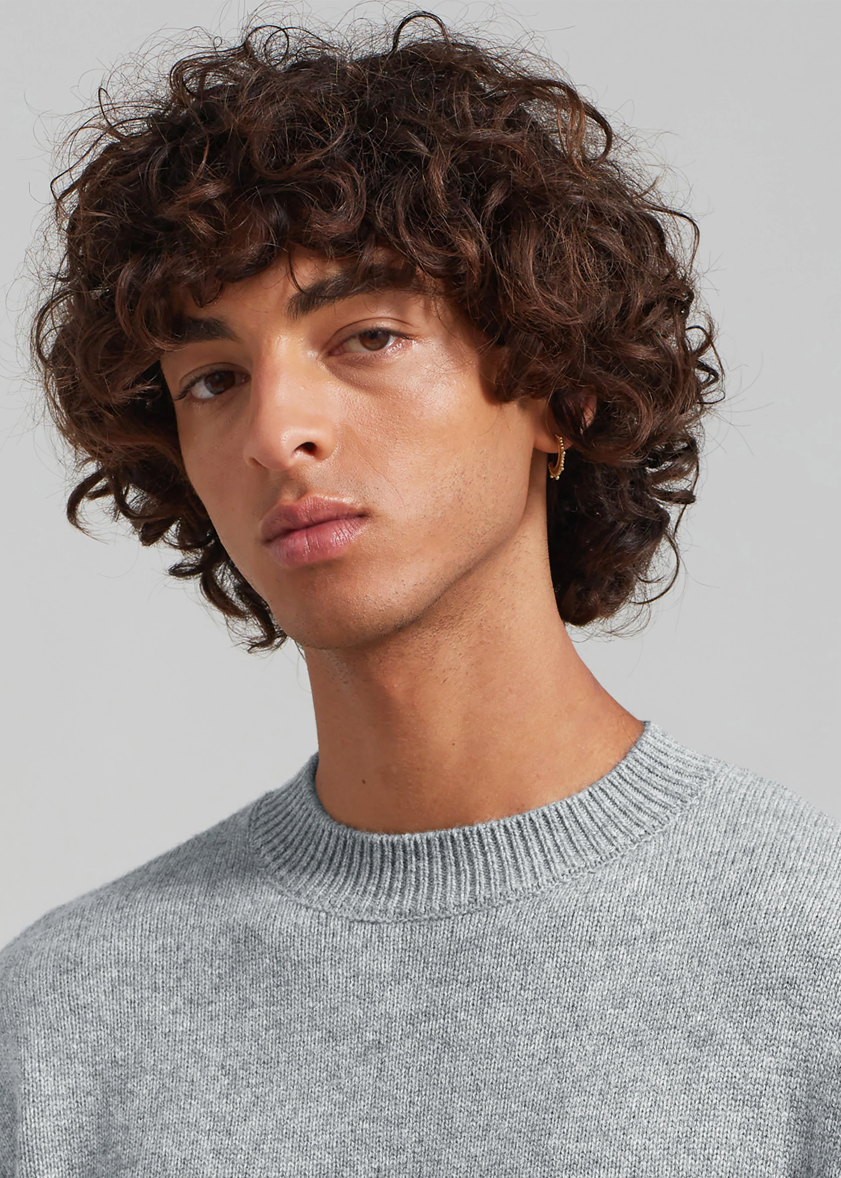 Quinton Crew Neck Sweater - Light Grey - Image 12
