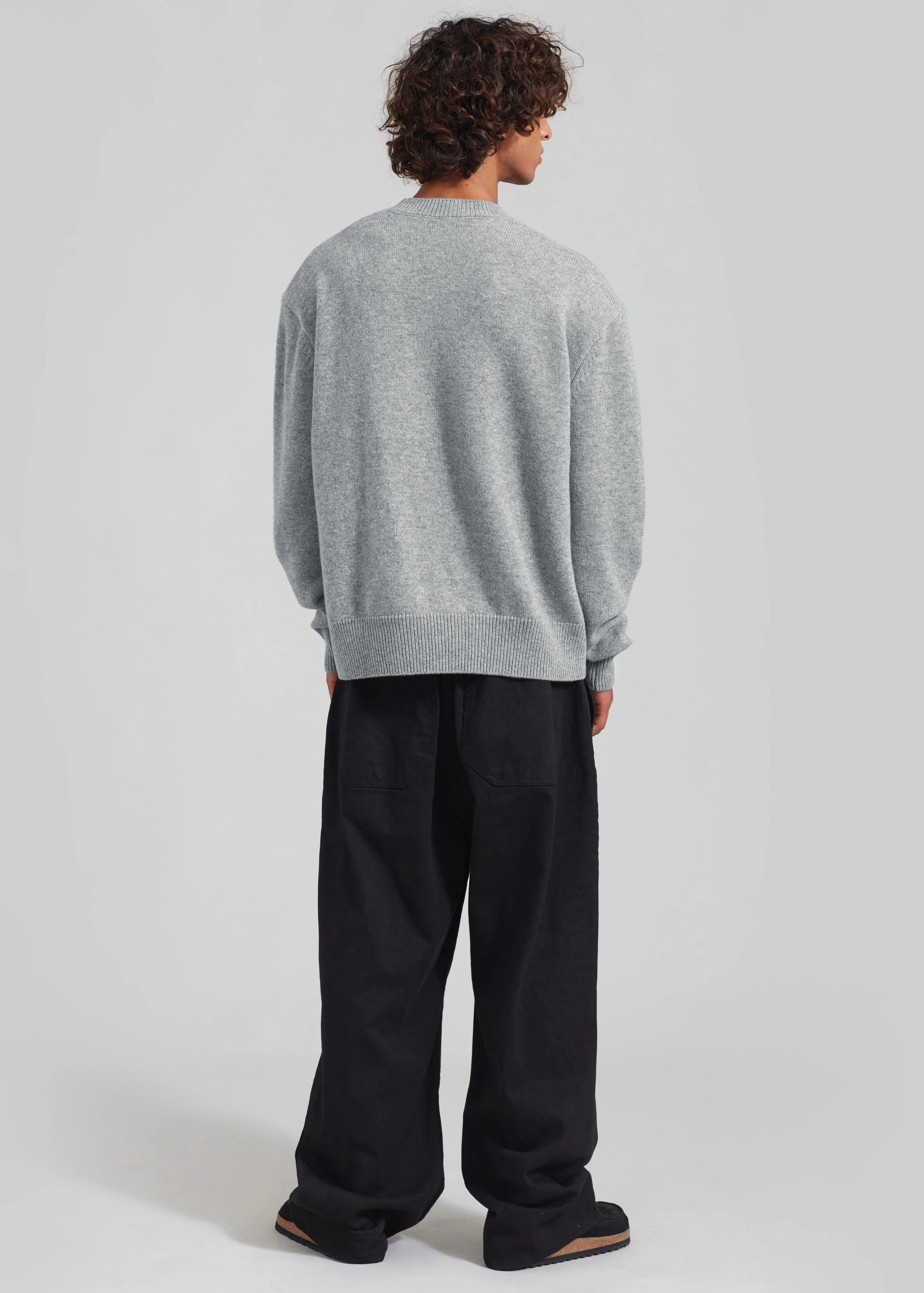 Quinton Crew Neck Sweater - Light Grey - Image 14