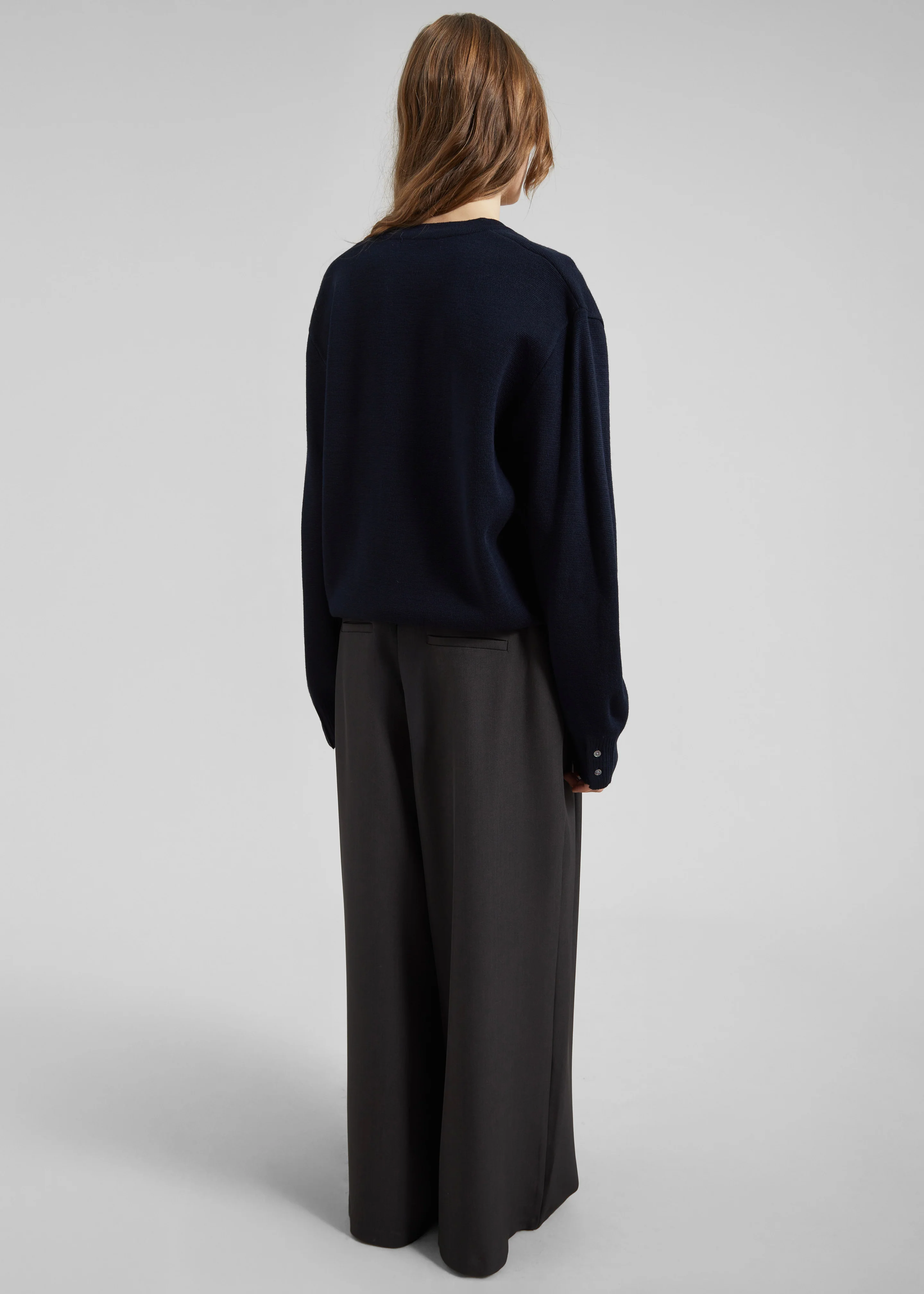 Ramsen Pleated Wide Trousers - Charcoal - Image 5