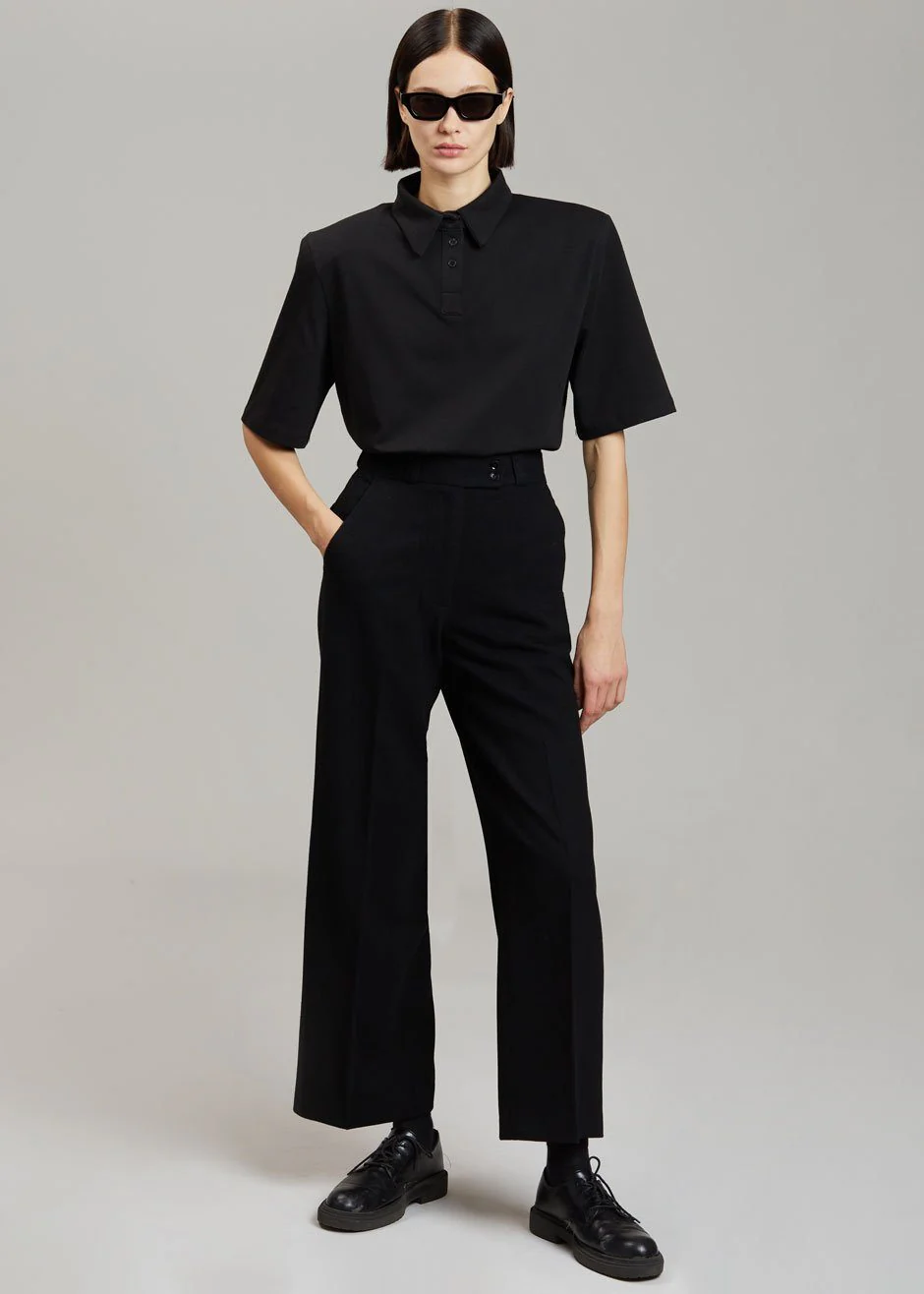 Rane Padded Shoulder Polo - Black - Image 5