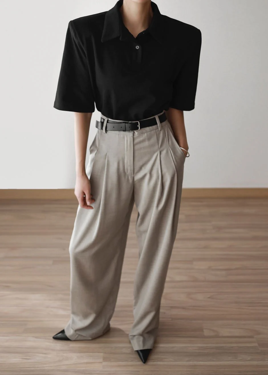 Rane Padded Shoulder Polo - Black - Image 7