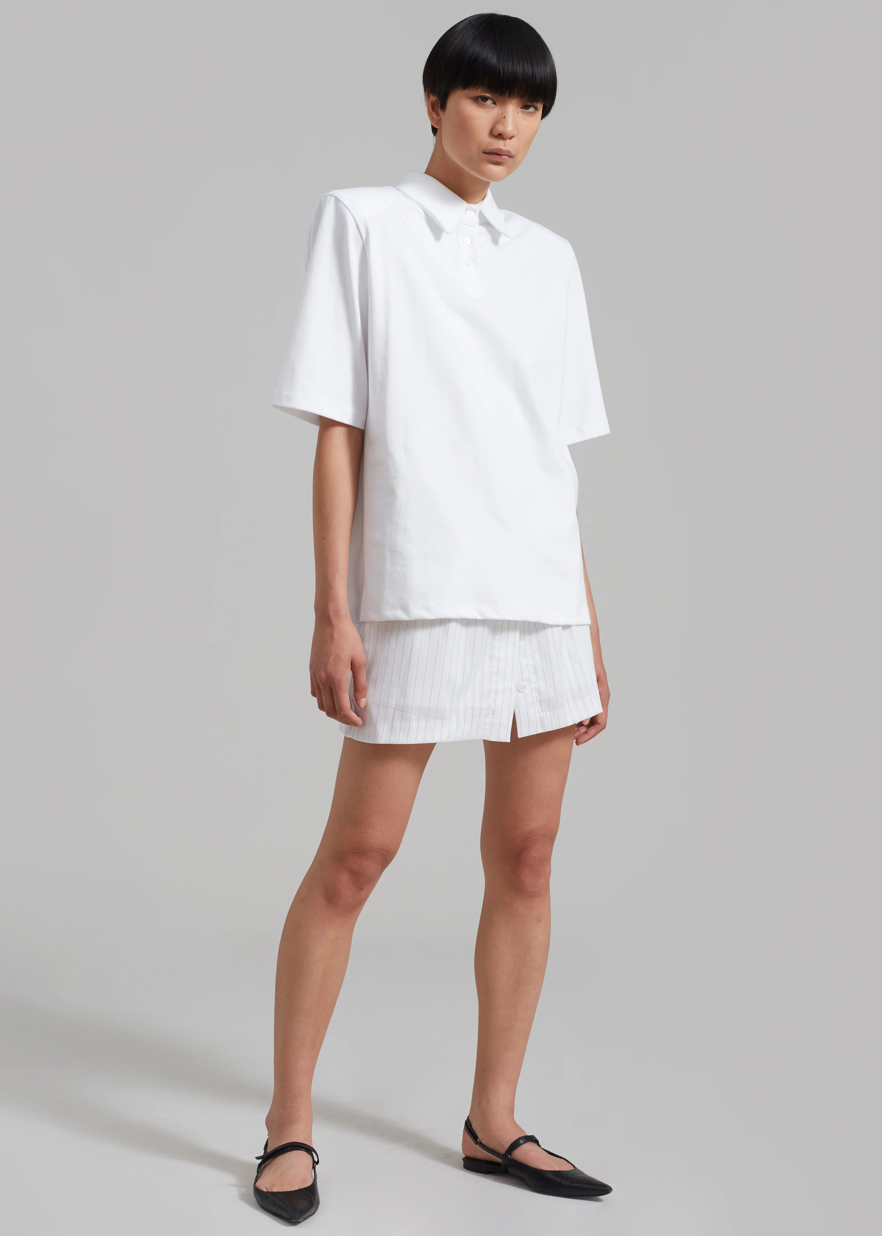 Rane Padded Shoulder Polo - White - Image 10