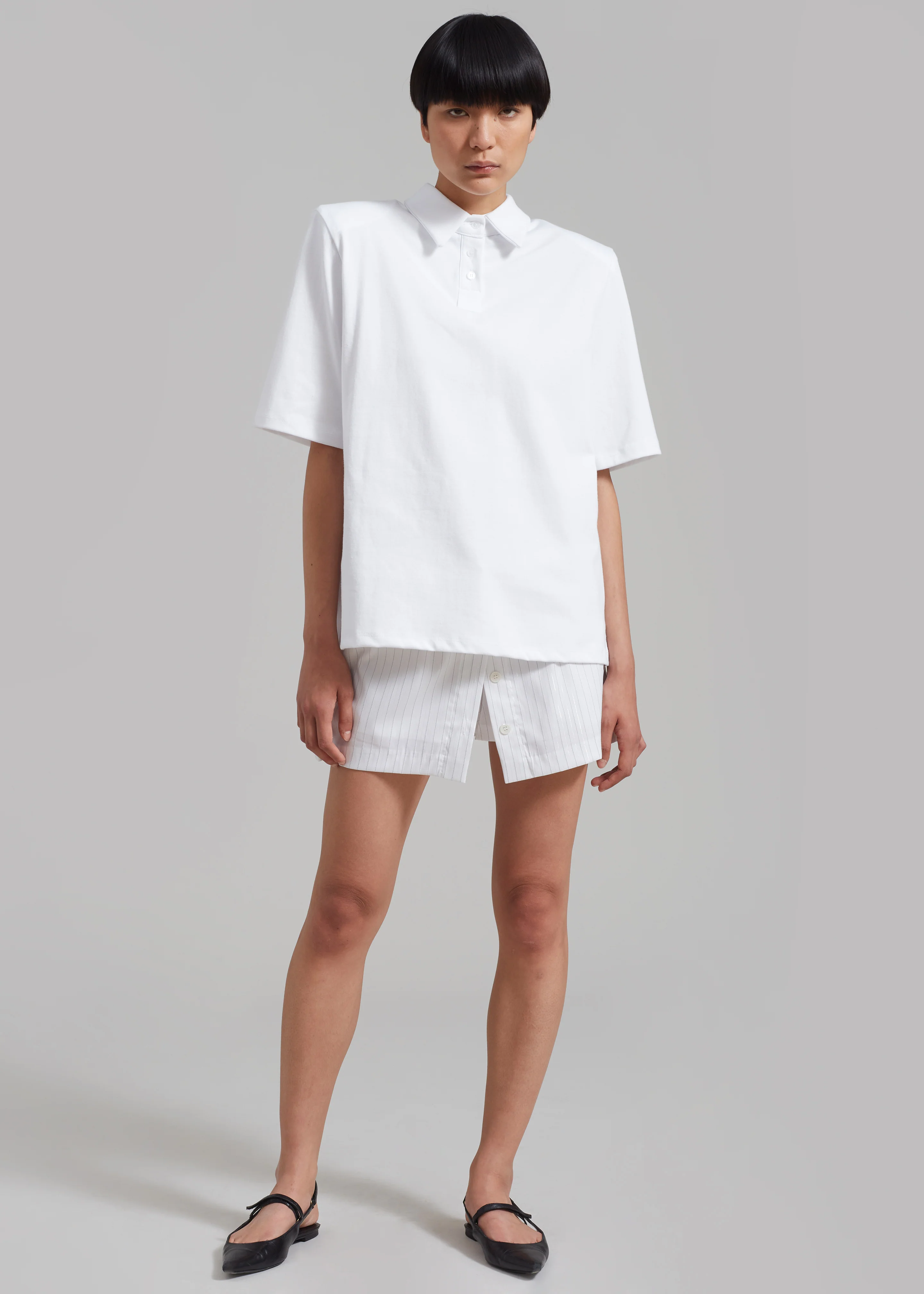 Rane Padded Shoulder Polo - White - Image 5