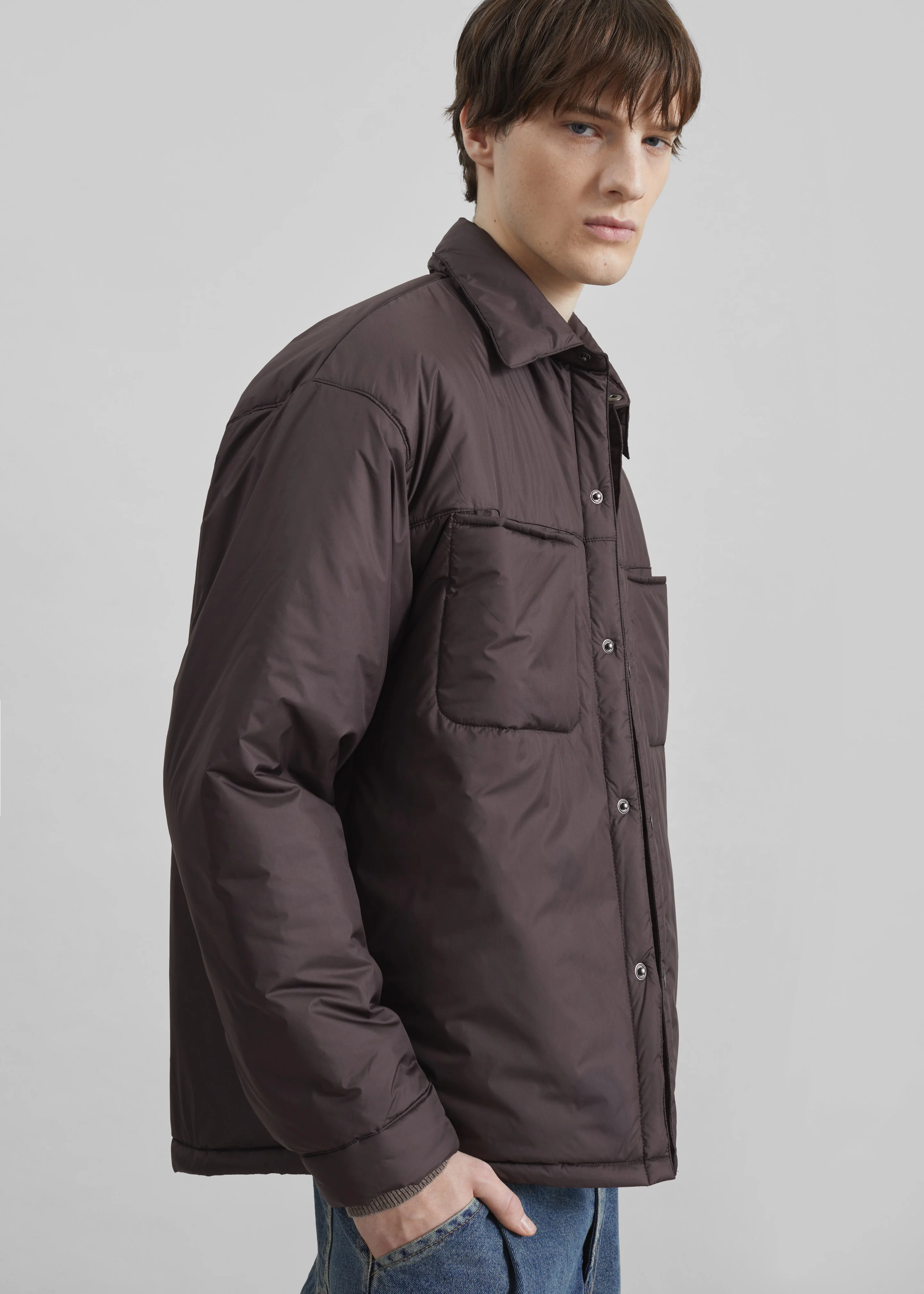Reffroy Puffer Overshirt - Brown - Image 6