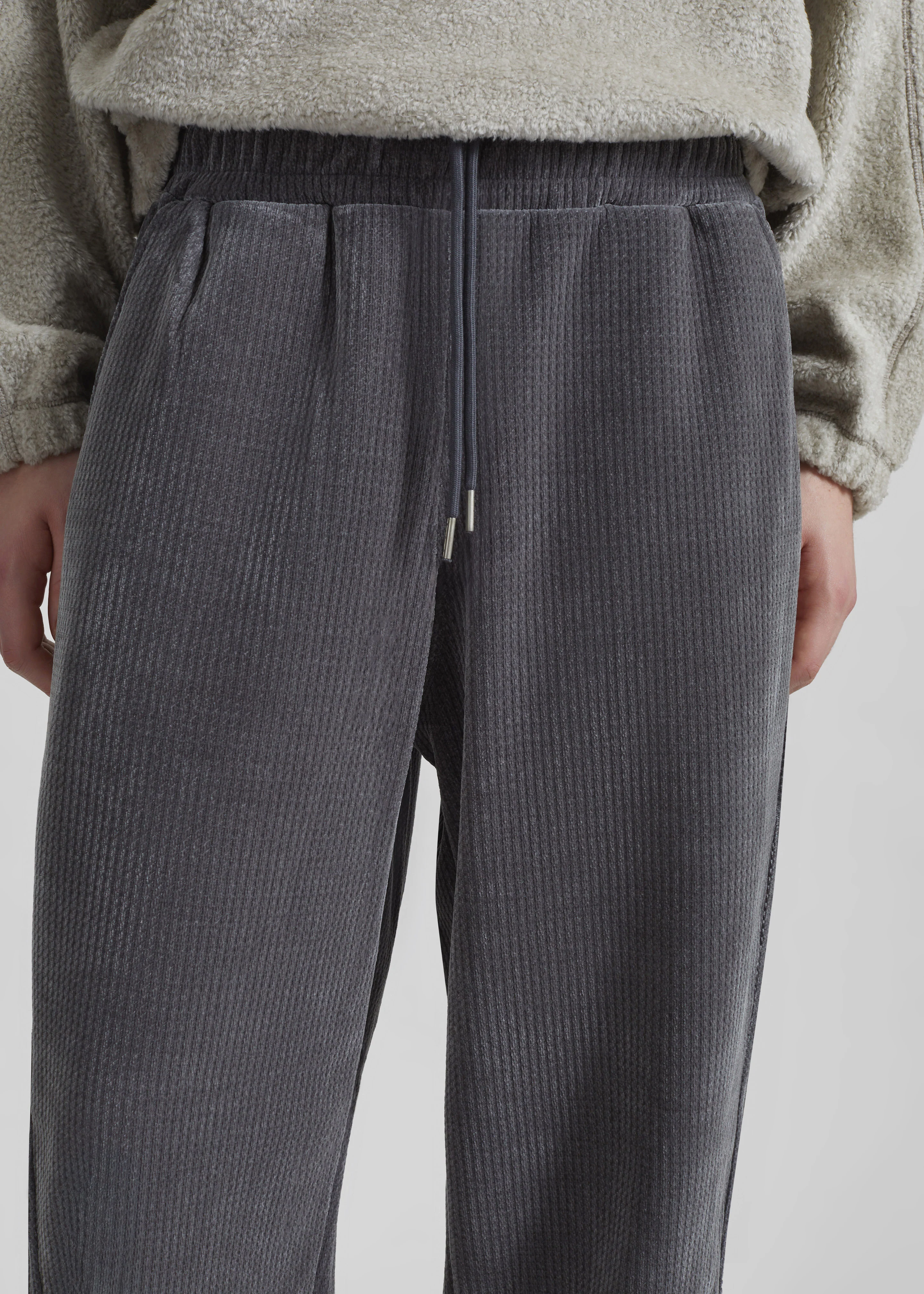 Renzo Velvet Pants - Grey - Image 3