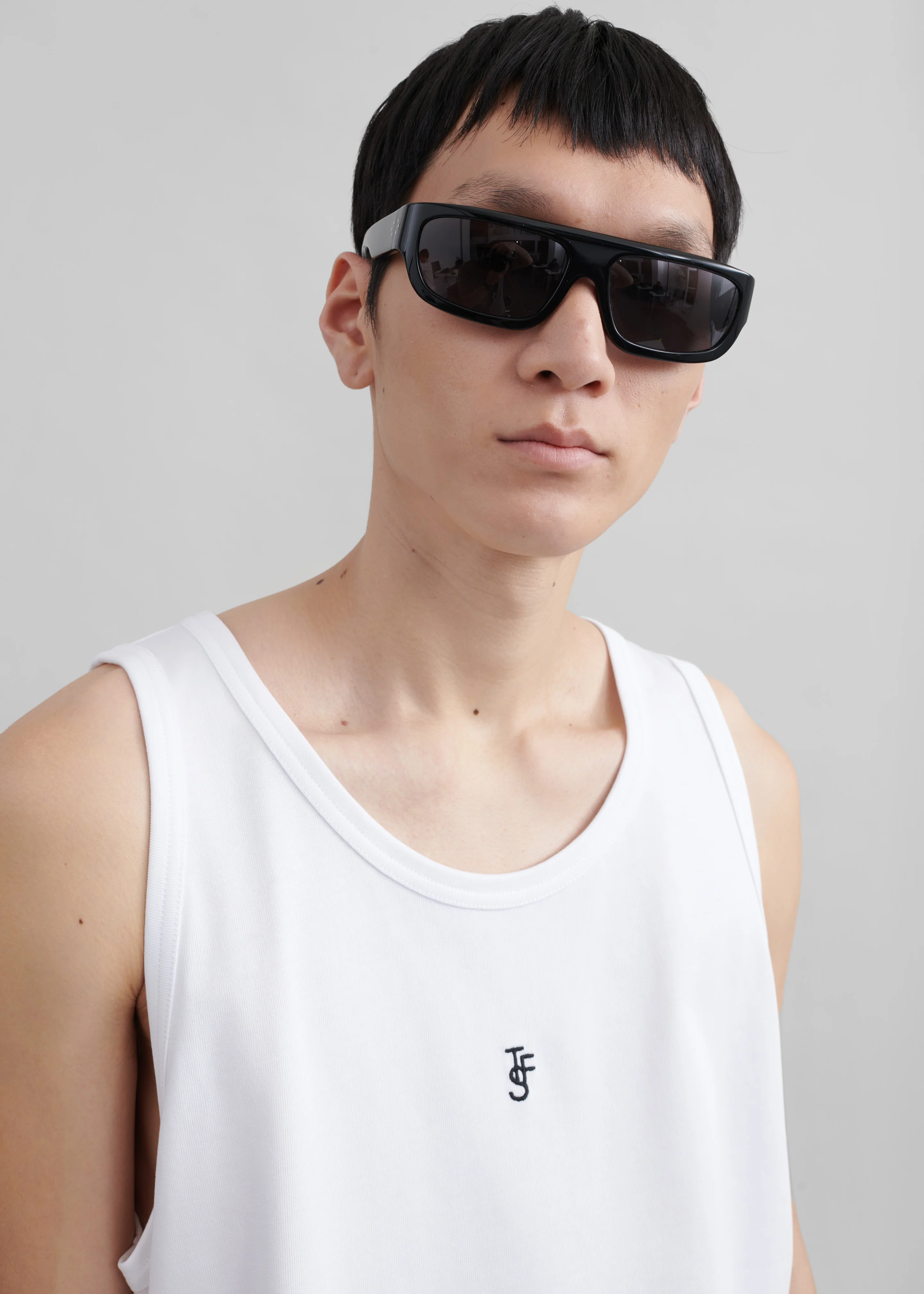 Rexy Embroidered Tank Top - White - Image 9