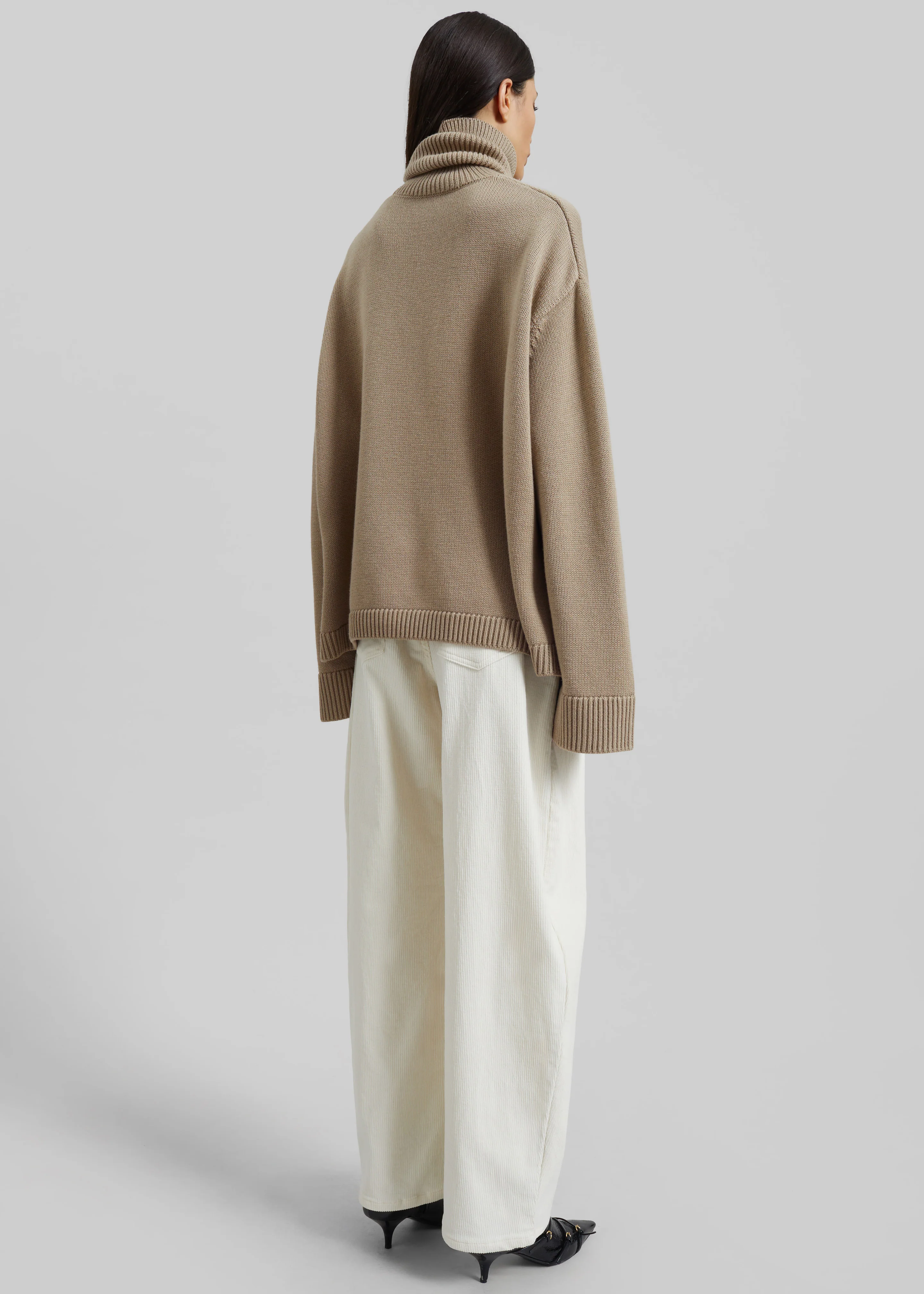 Rhea Trapeze Turtleneck - Beige - Image 7