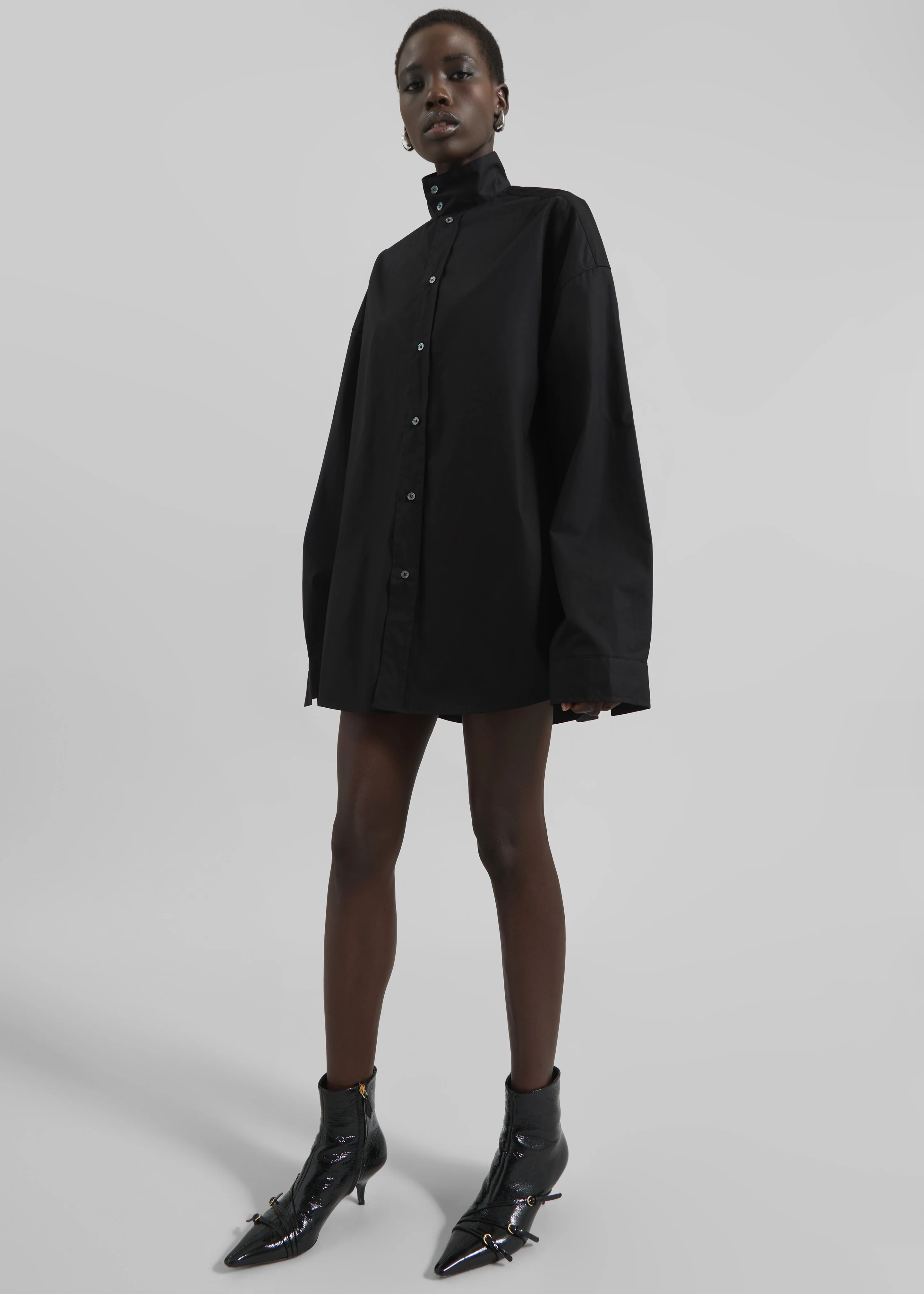 Riken Oversized Shirt - Black - Image 3