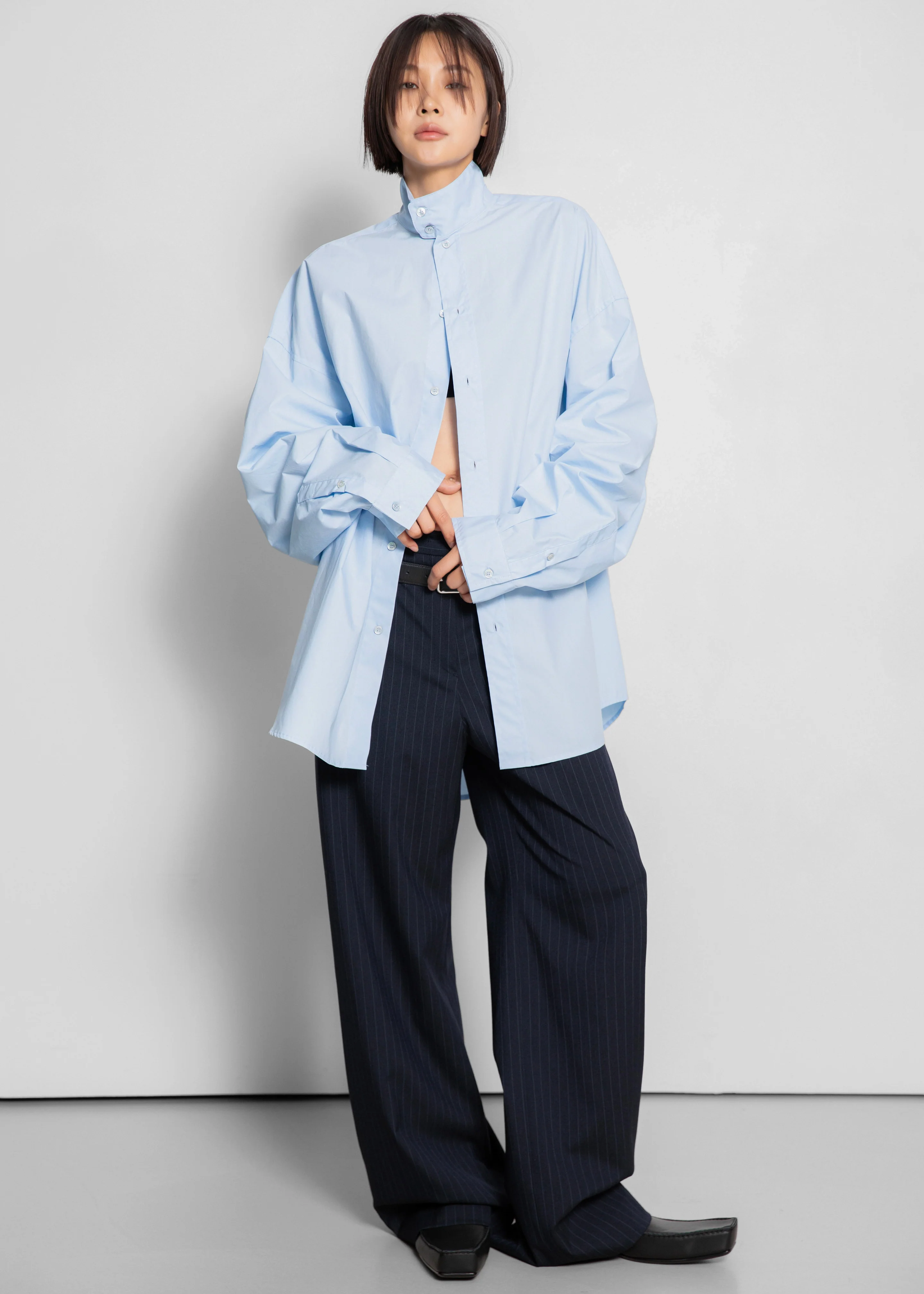 Riken Oversized Shirt - Sky Blue - Image 12