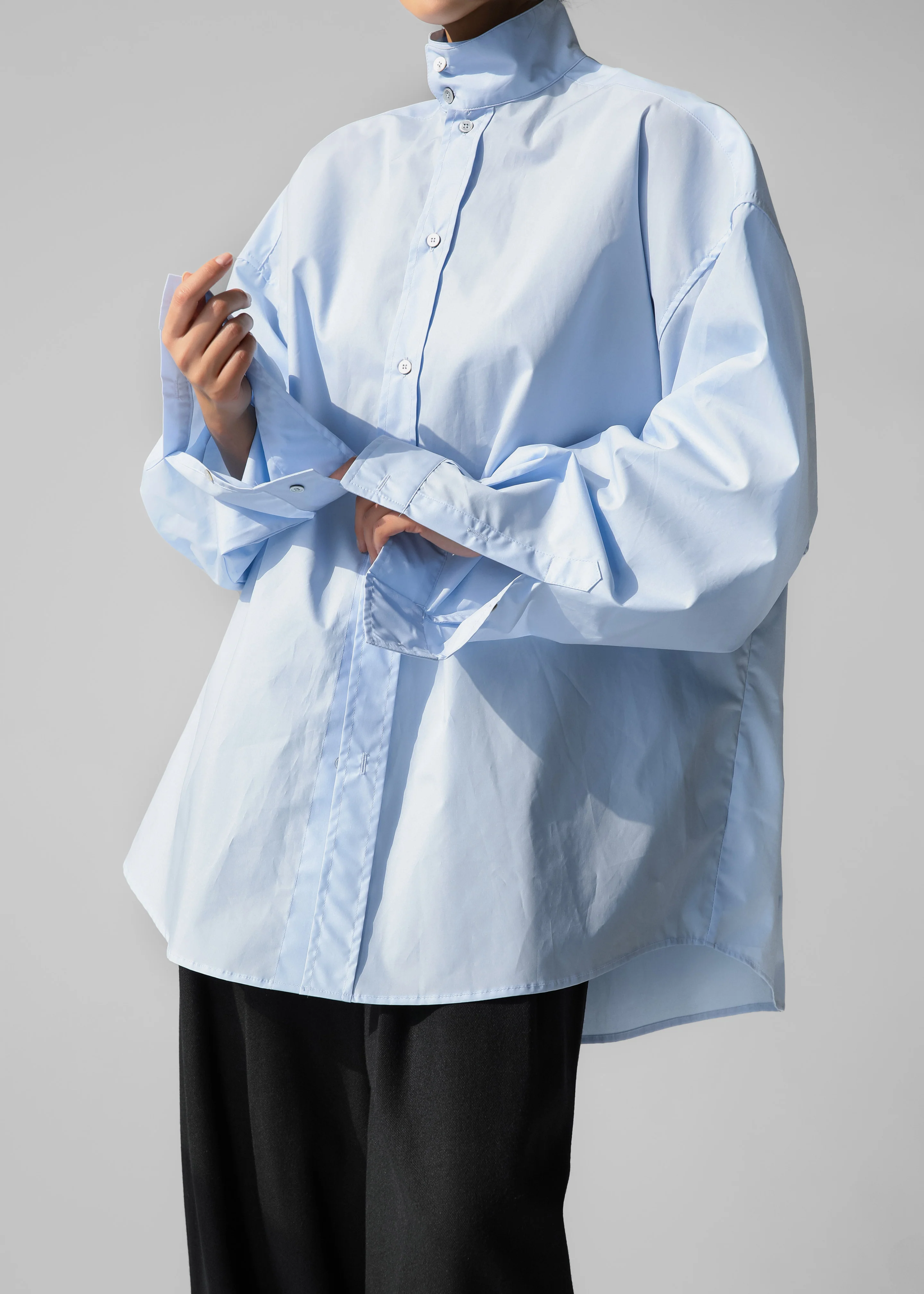 Riken Oversized Shirt - Sky Blue - Image 3