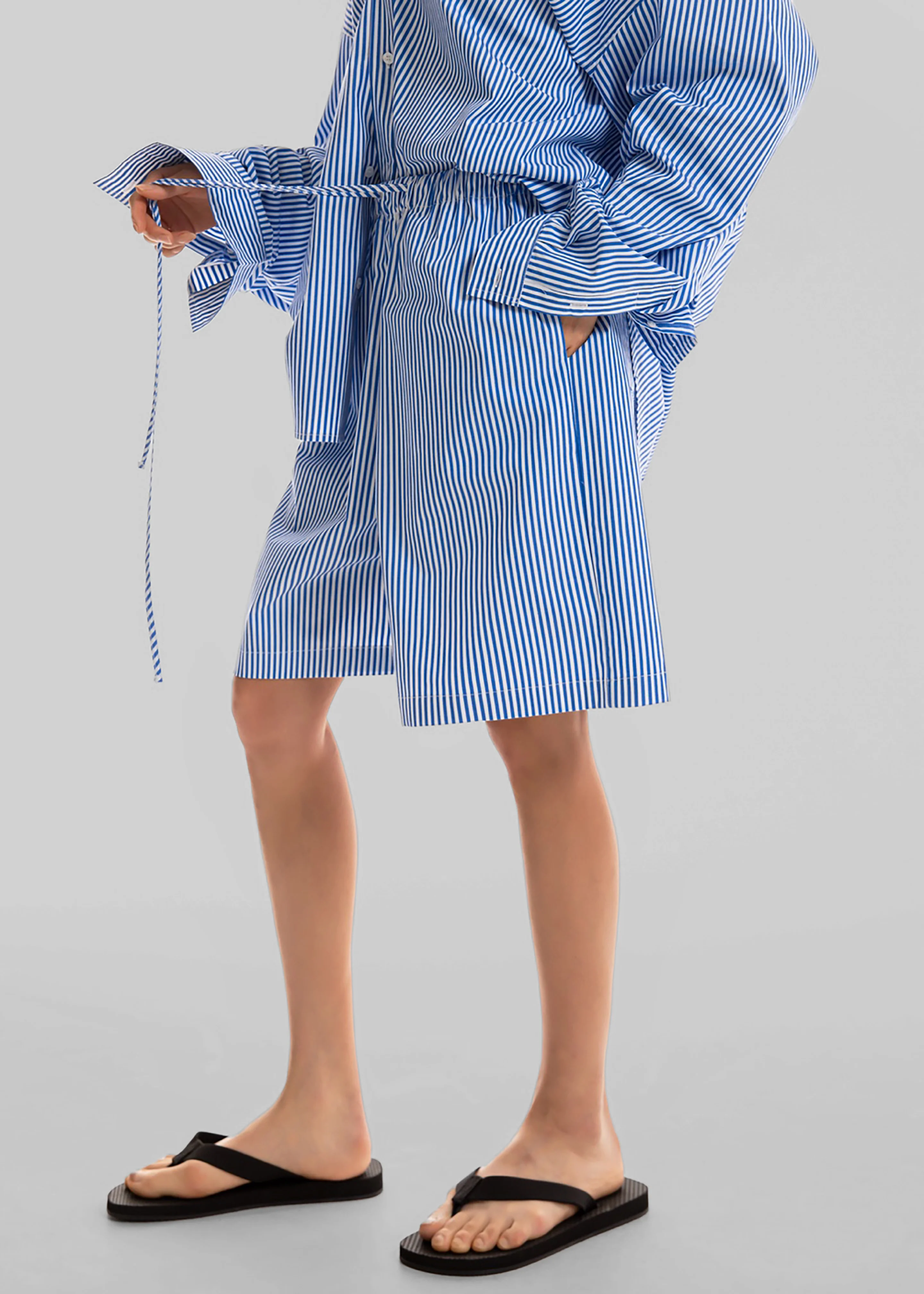 Rimini Bermuda Shorts - Blue/White Stripe - Image 2