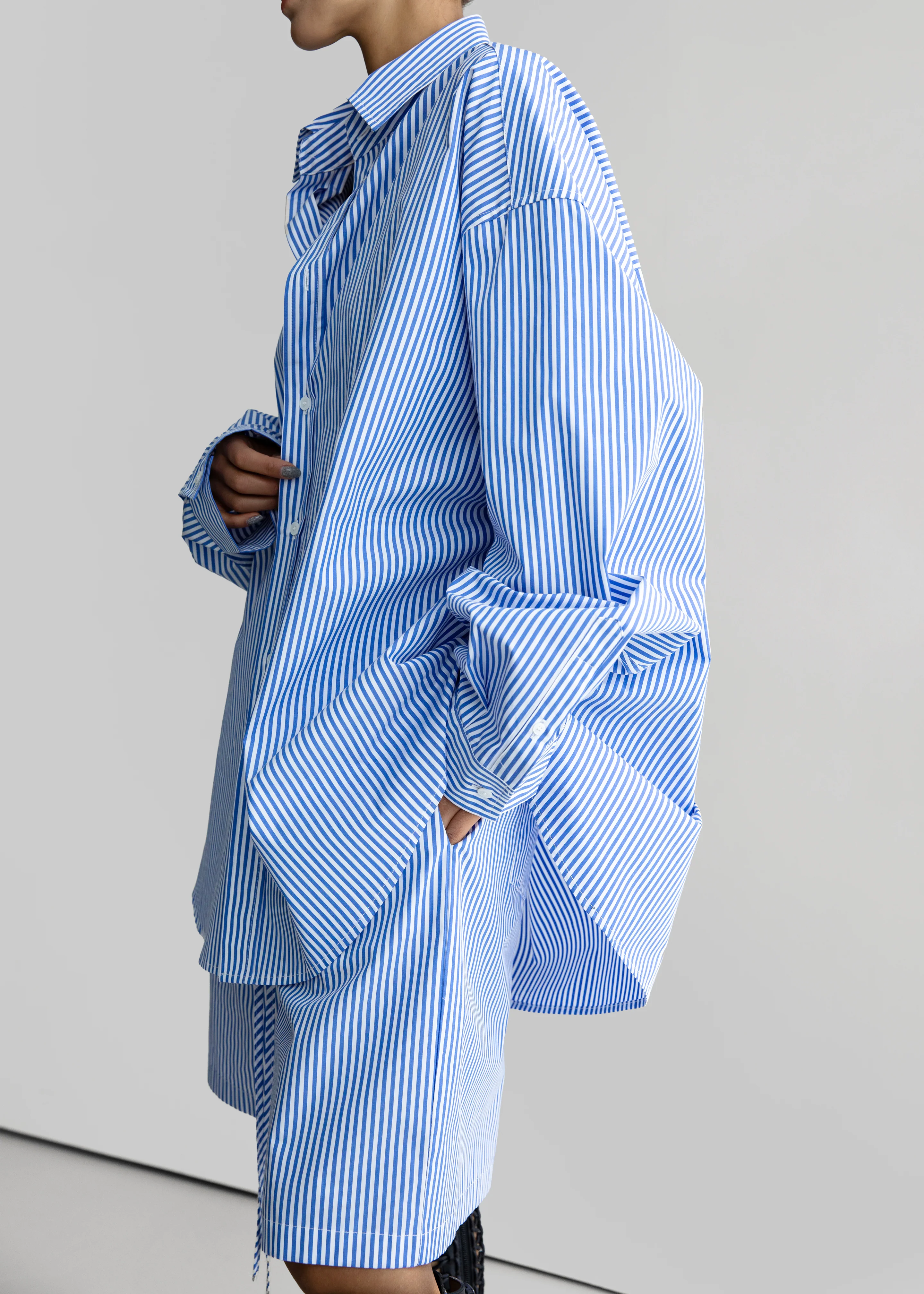 Rimini Bermuda Shorts - Blue/White Stripe - Image 7