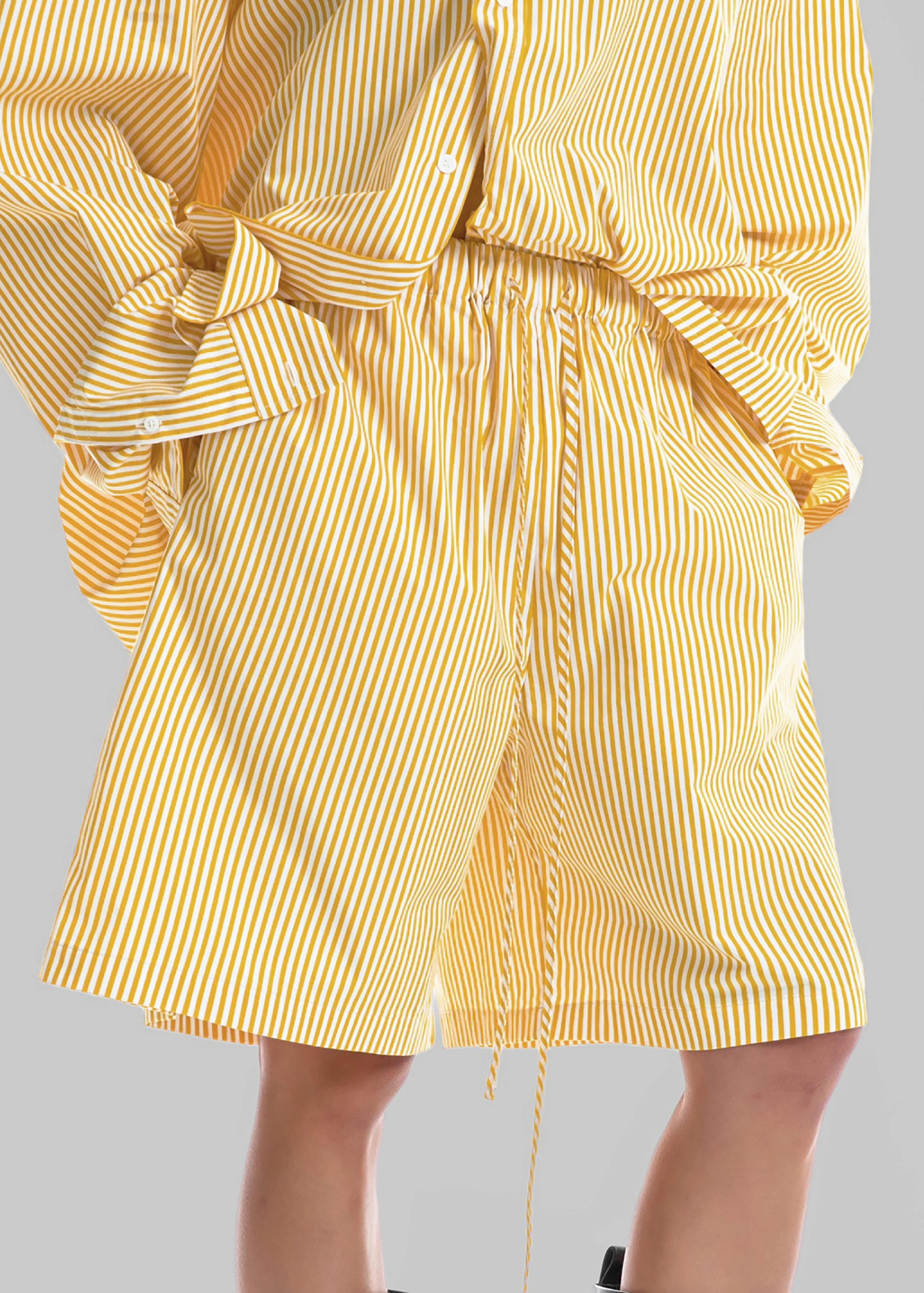 Rimini Bermuda Shorts - Yellow/White Stripe - Image 2