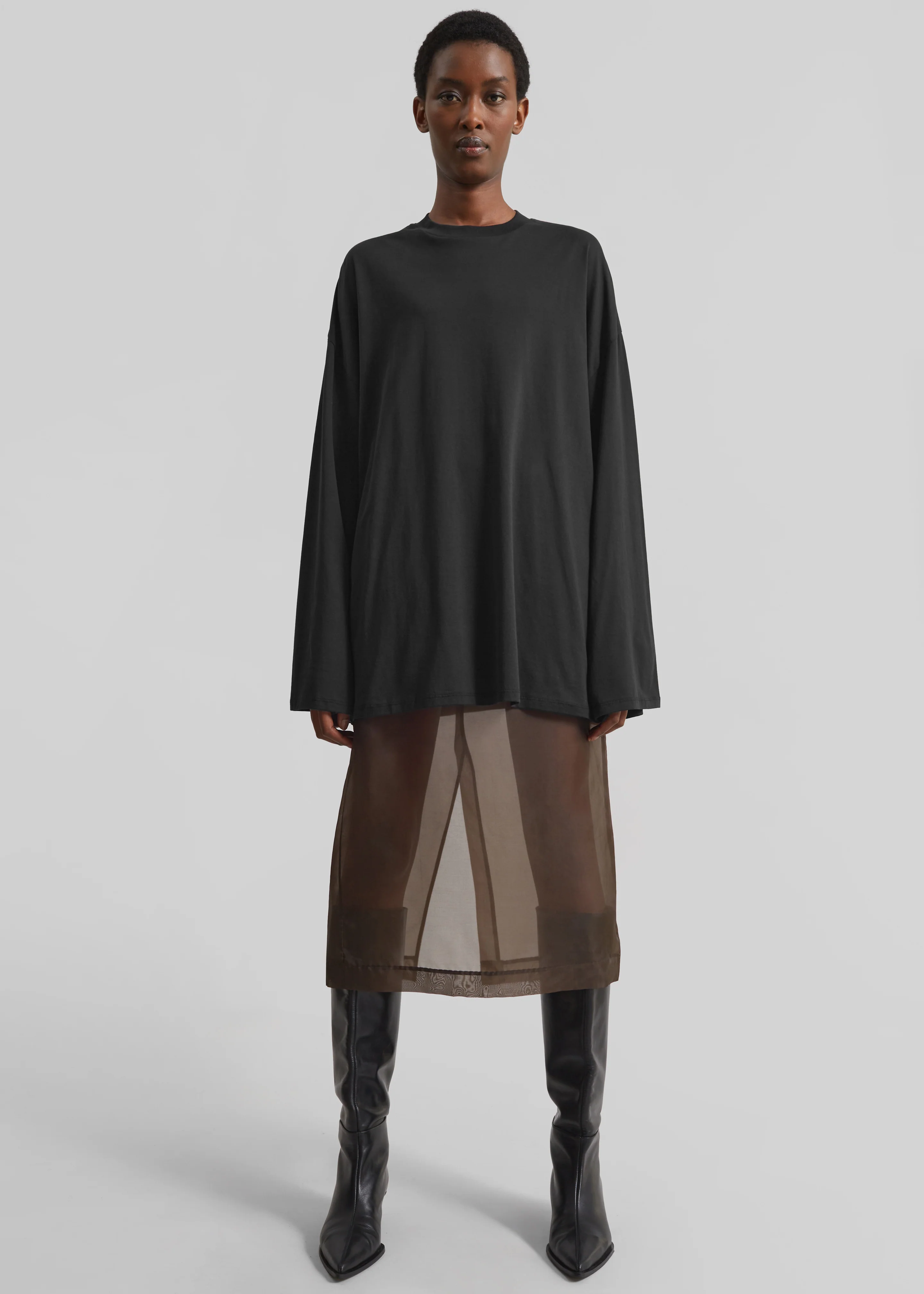 Rio Oversized Sleeve Tee - Black - Image 2