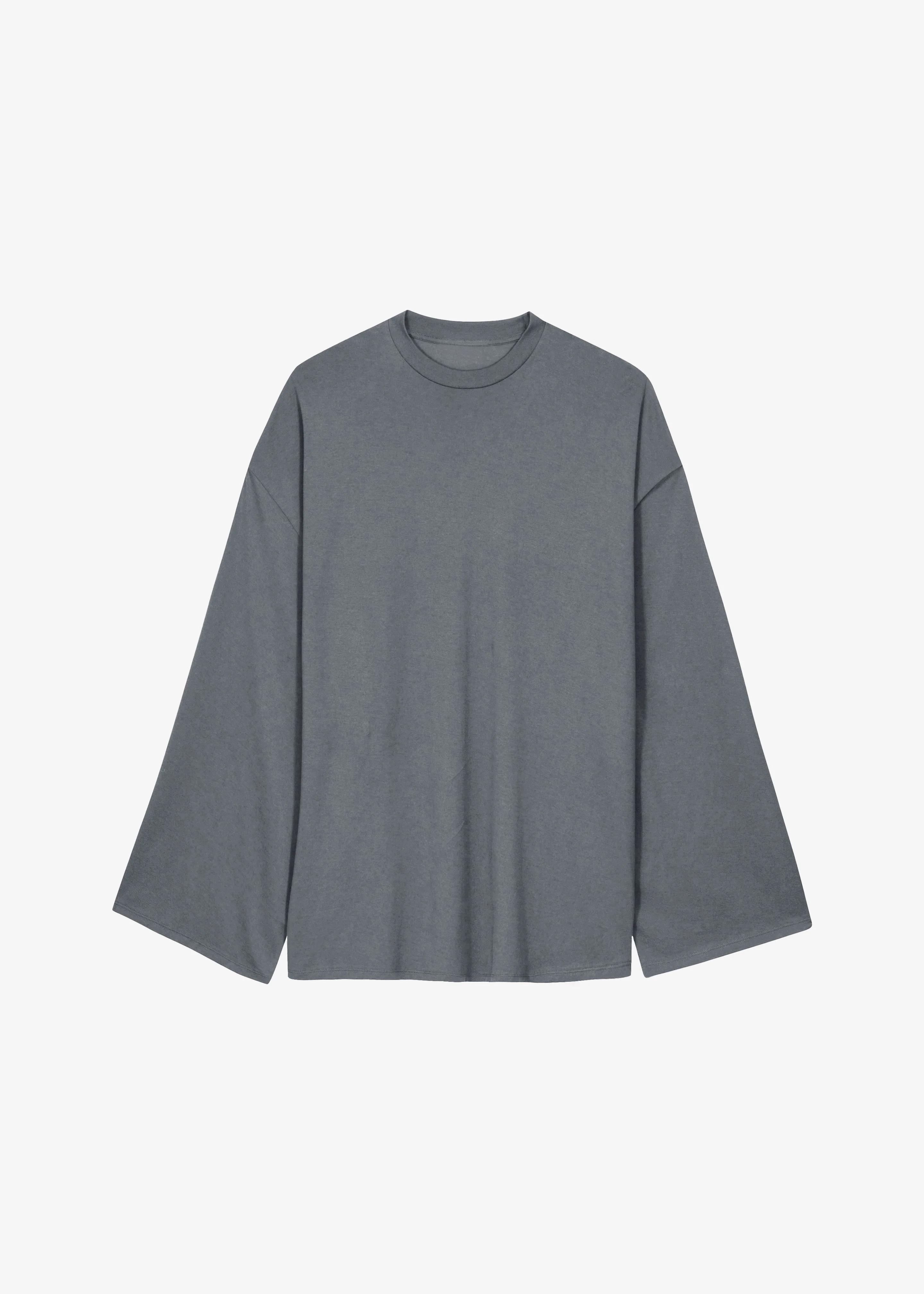 Rio Oversized Sleeve Tee - Dark Grey Melange - Image 8