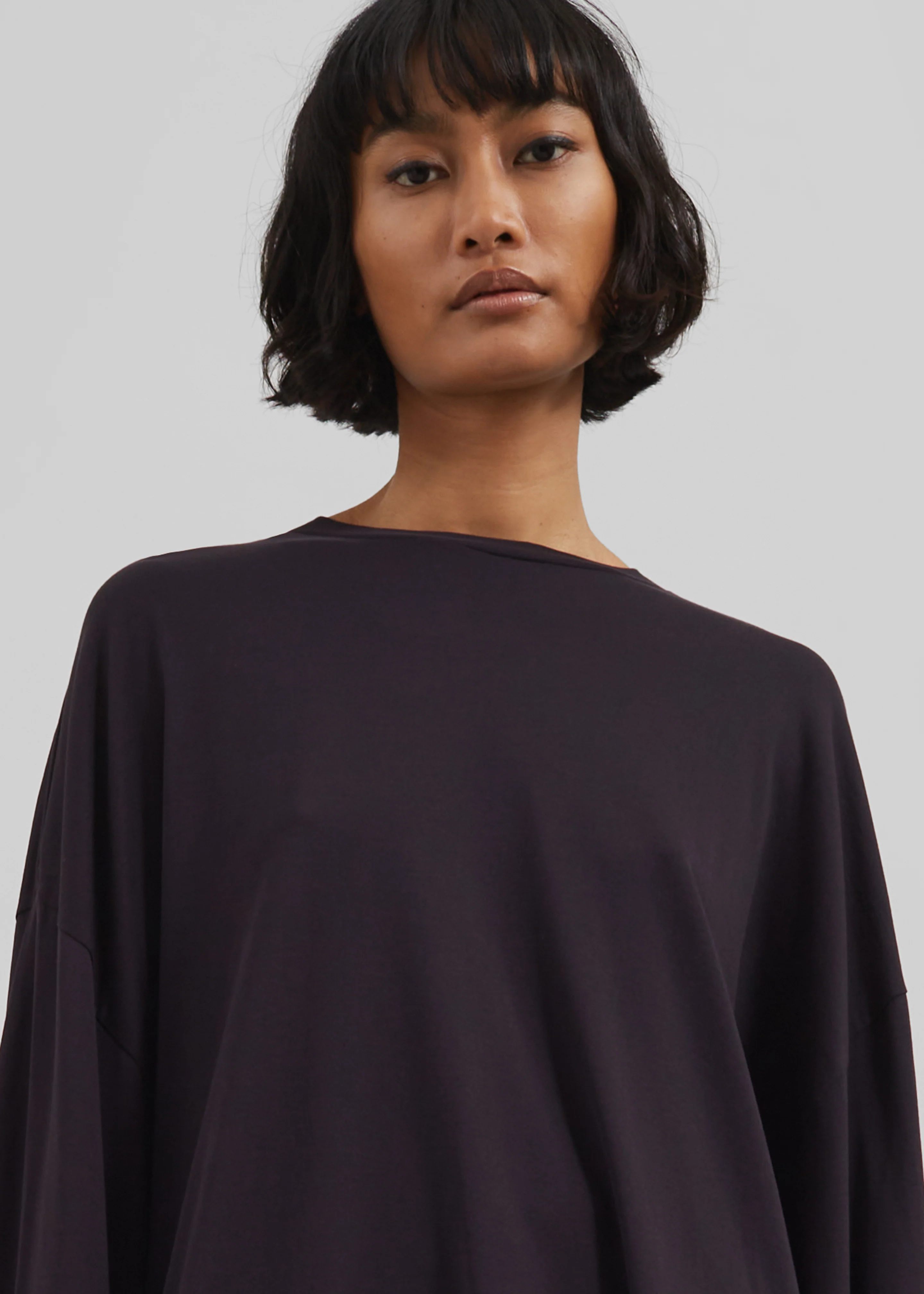 Rio Oversized Sleeve Tee - Dark Plum - Image 5