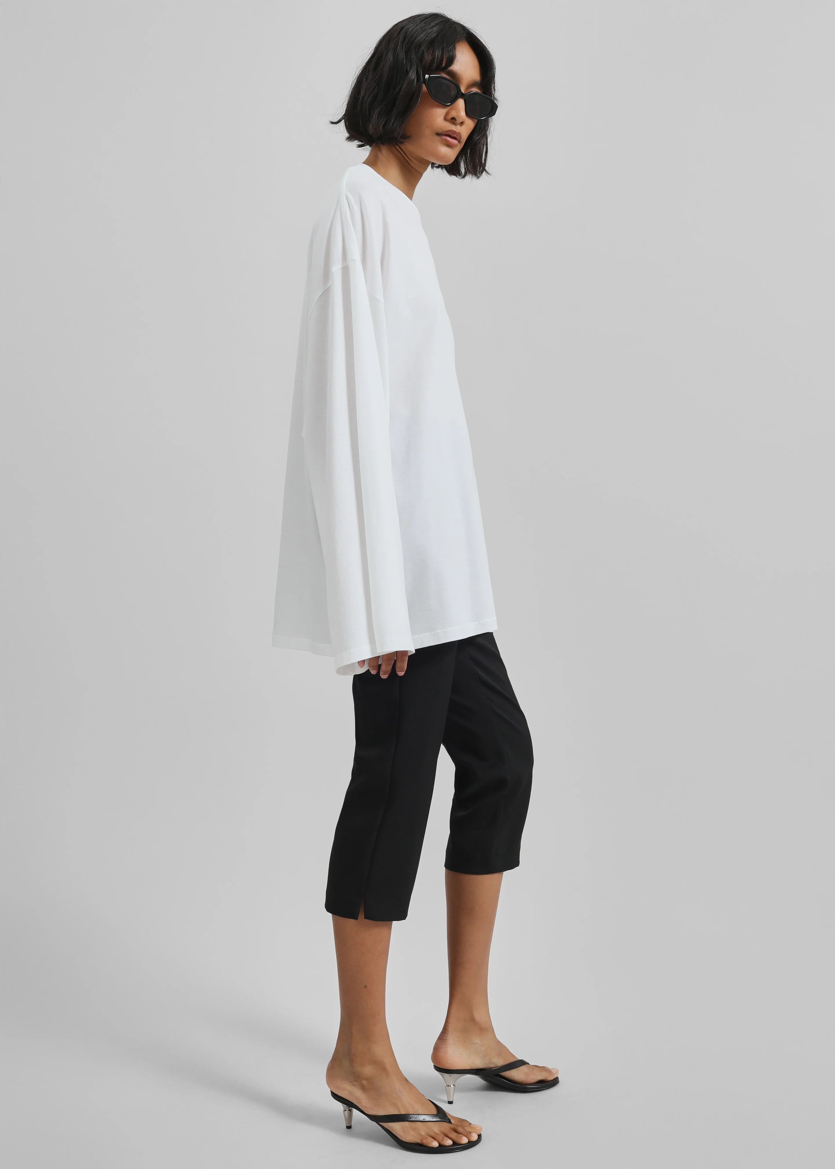 Rio Oversized Sleeve Tee - White - Image 2