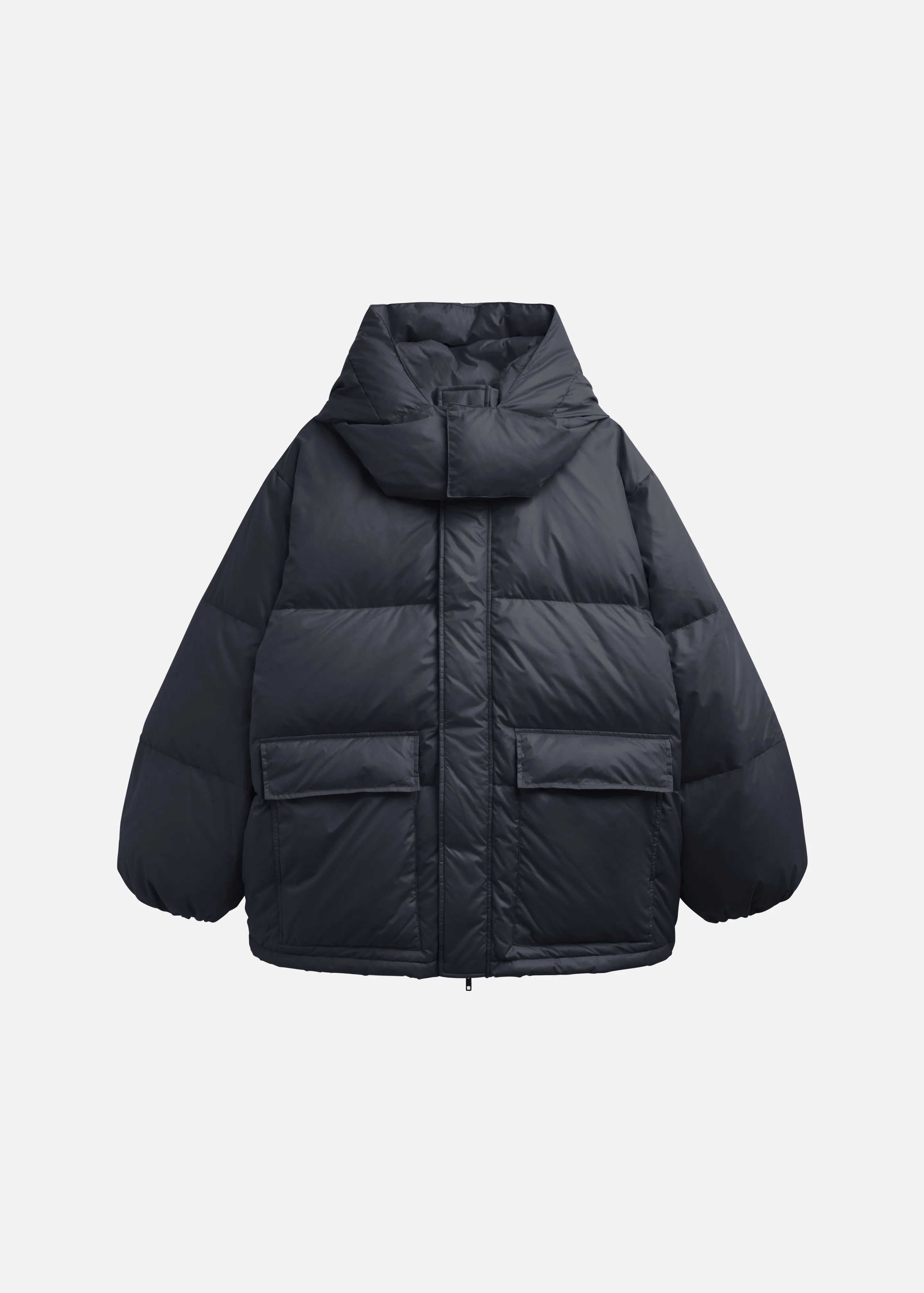 Riom Hooded Puffer Jacket - Black - Image 7