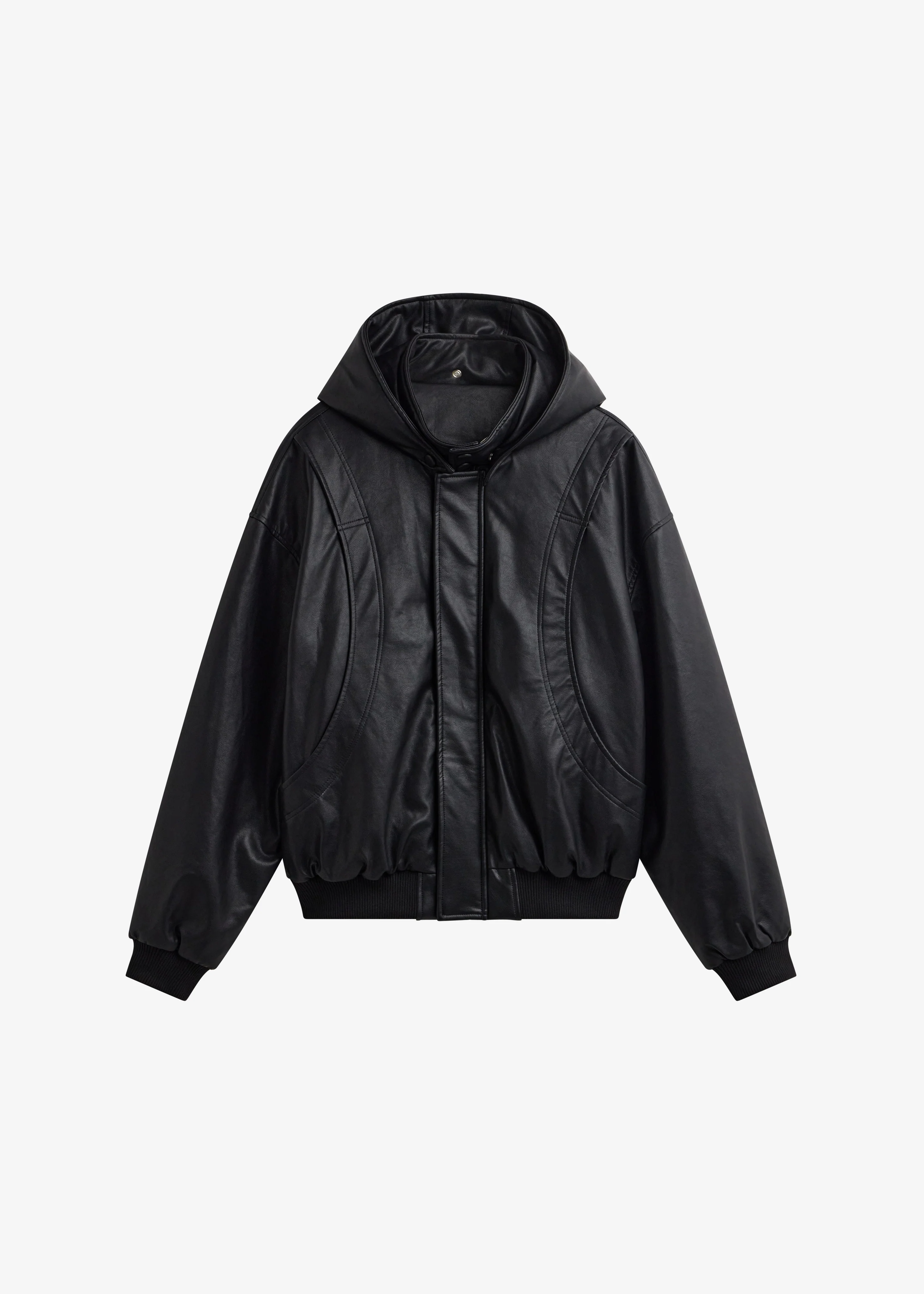 Risor Faux Leather Jacket - Black - Image 8