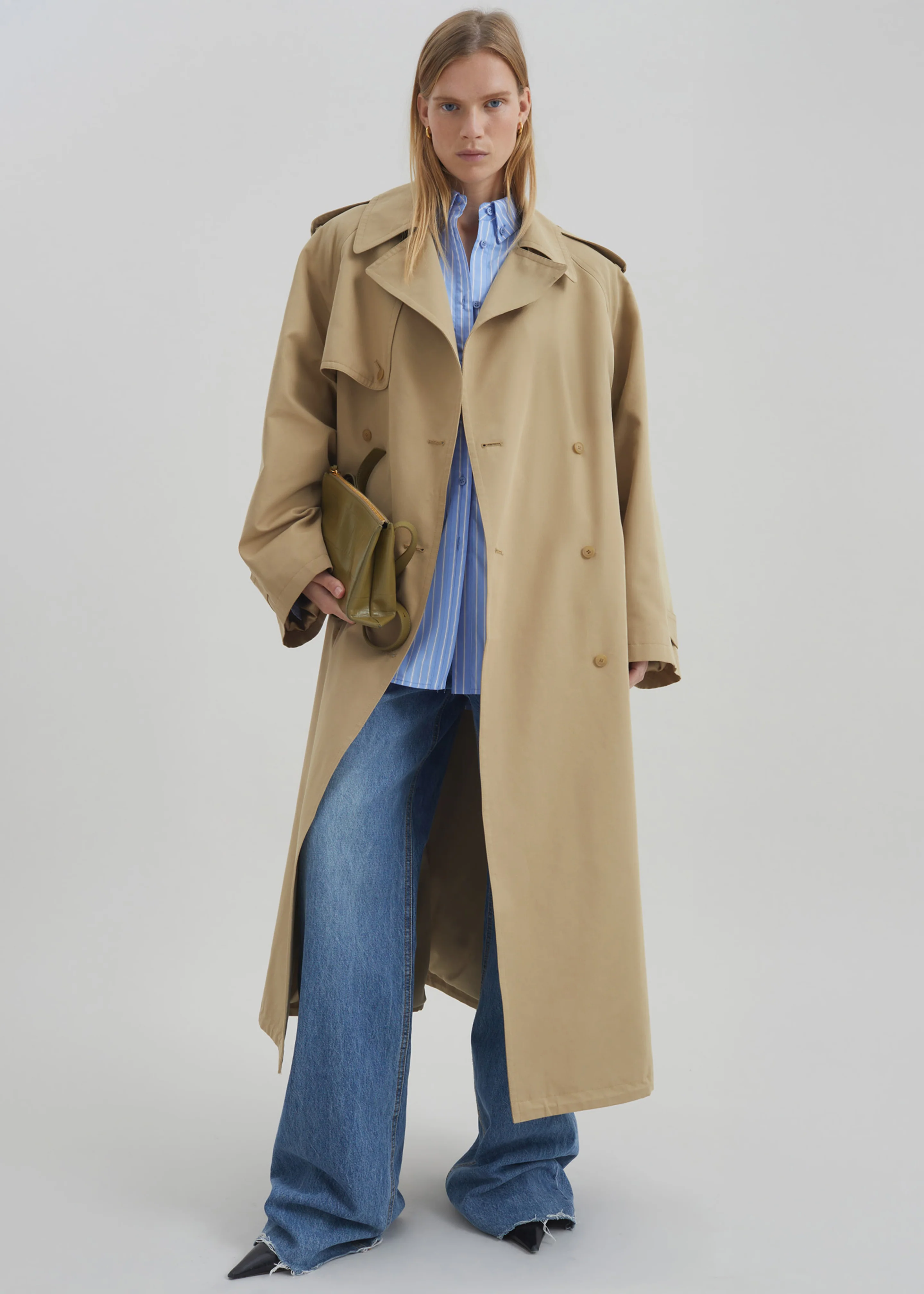 Riva Cotton Trench Coat - Camel - Image 7