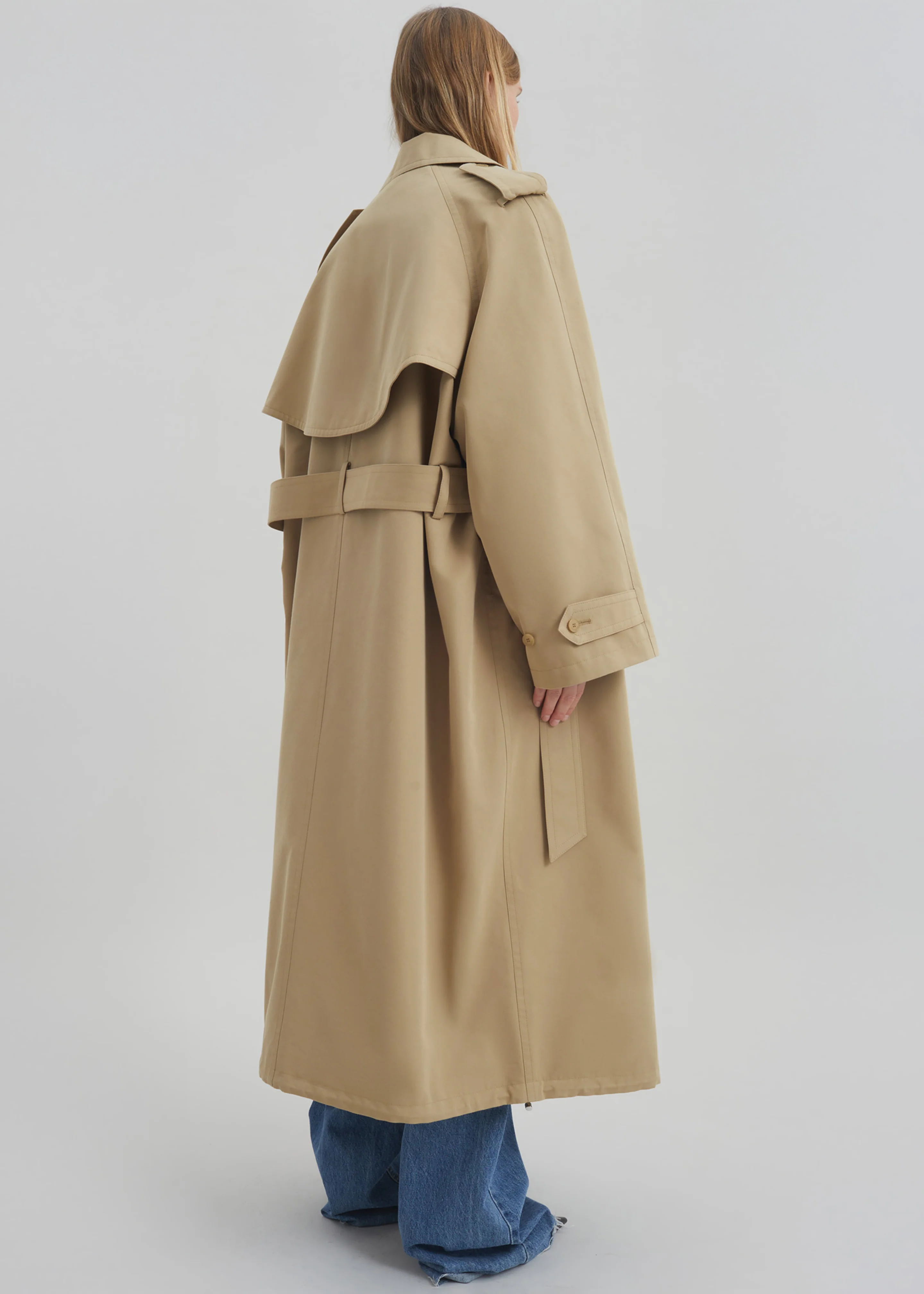 Riva Cotton Trench Coat - Camel - Image 9