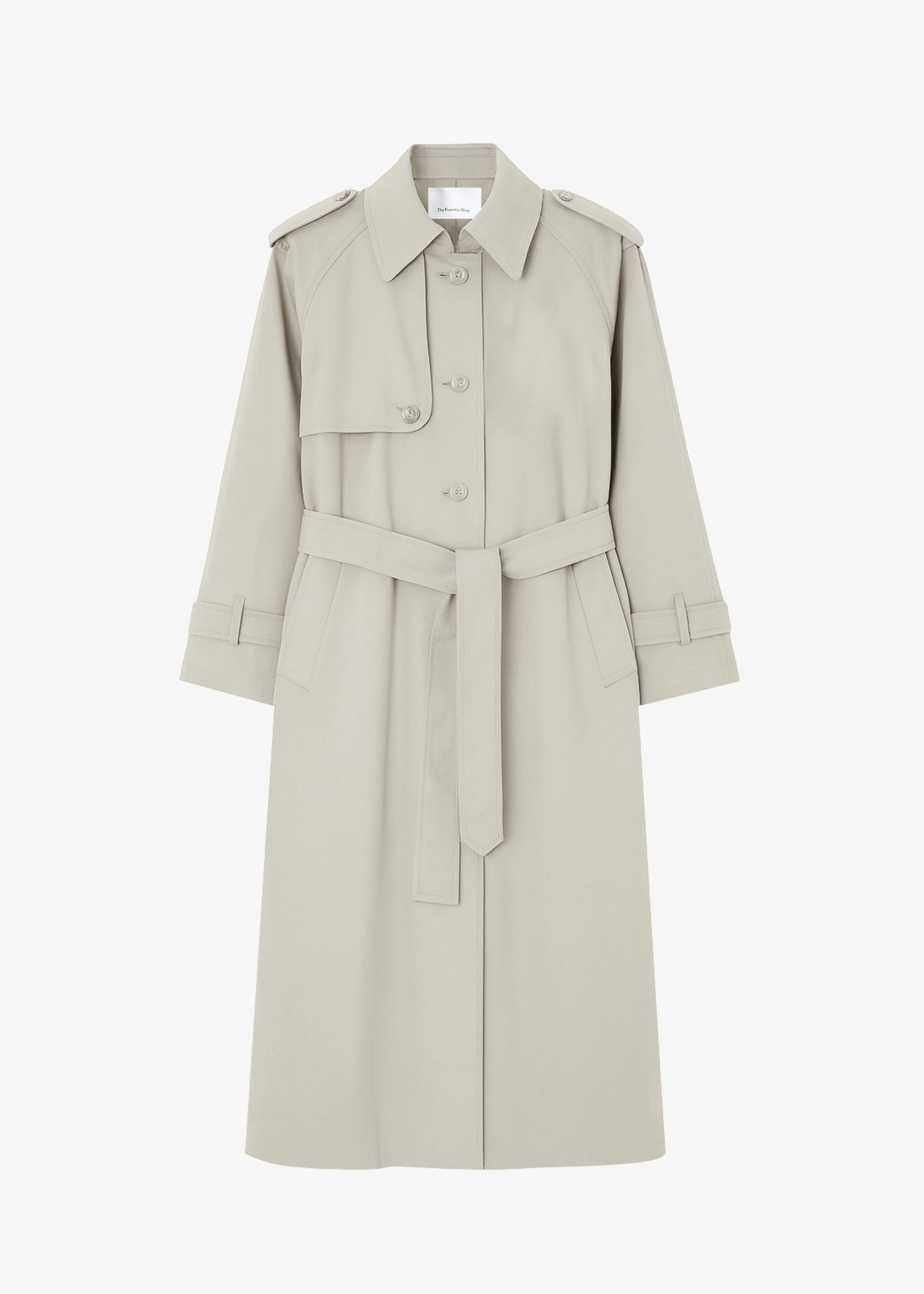 Riva Cotton Trench Coat - Light Beige - Image 8