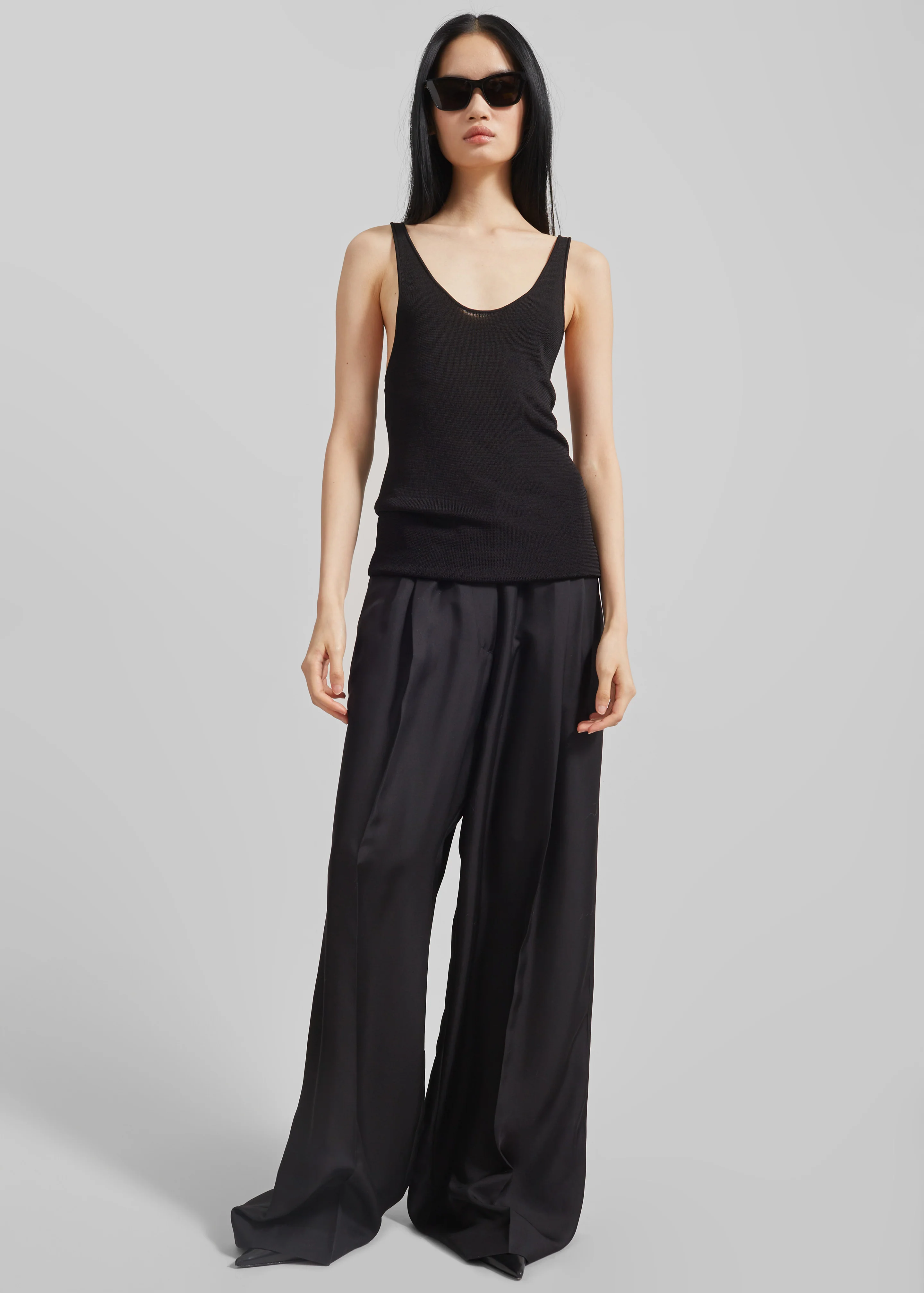 Rivo Knit Tank Top - Black - Image 5