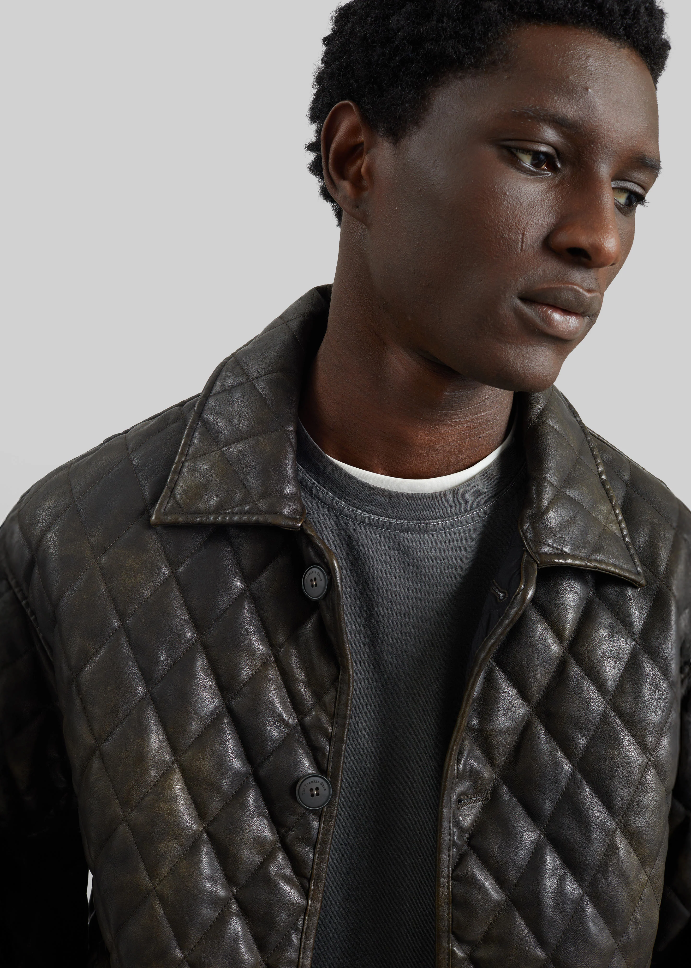 Rochdale Quilted Boxy Jacket - Vintage Brown - Image 3