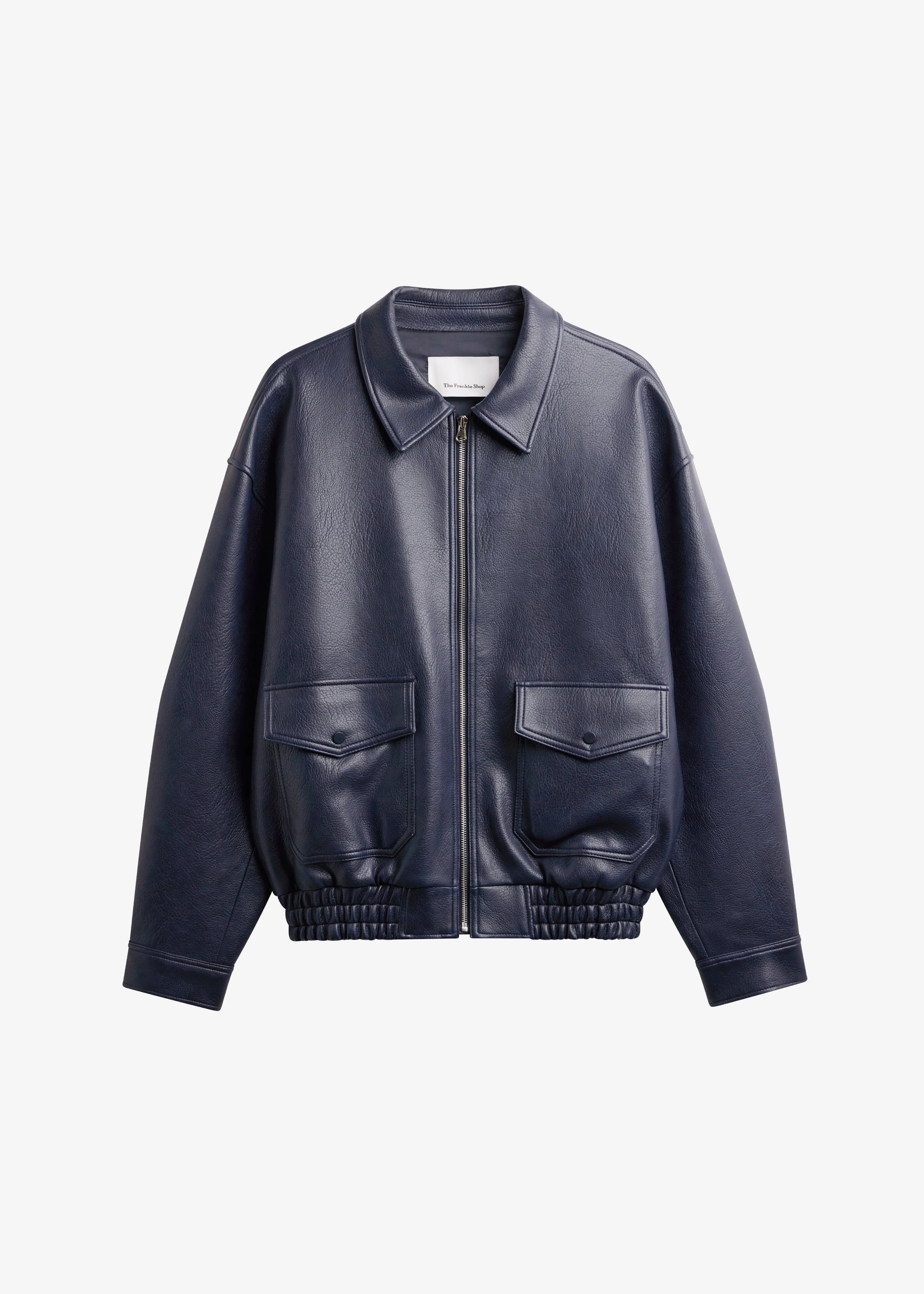 Rohan Faux Leather Jacket - Navy - Image 7
