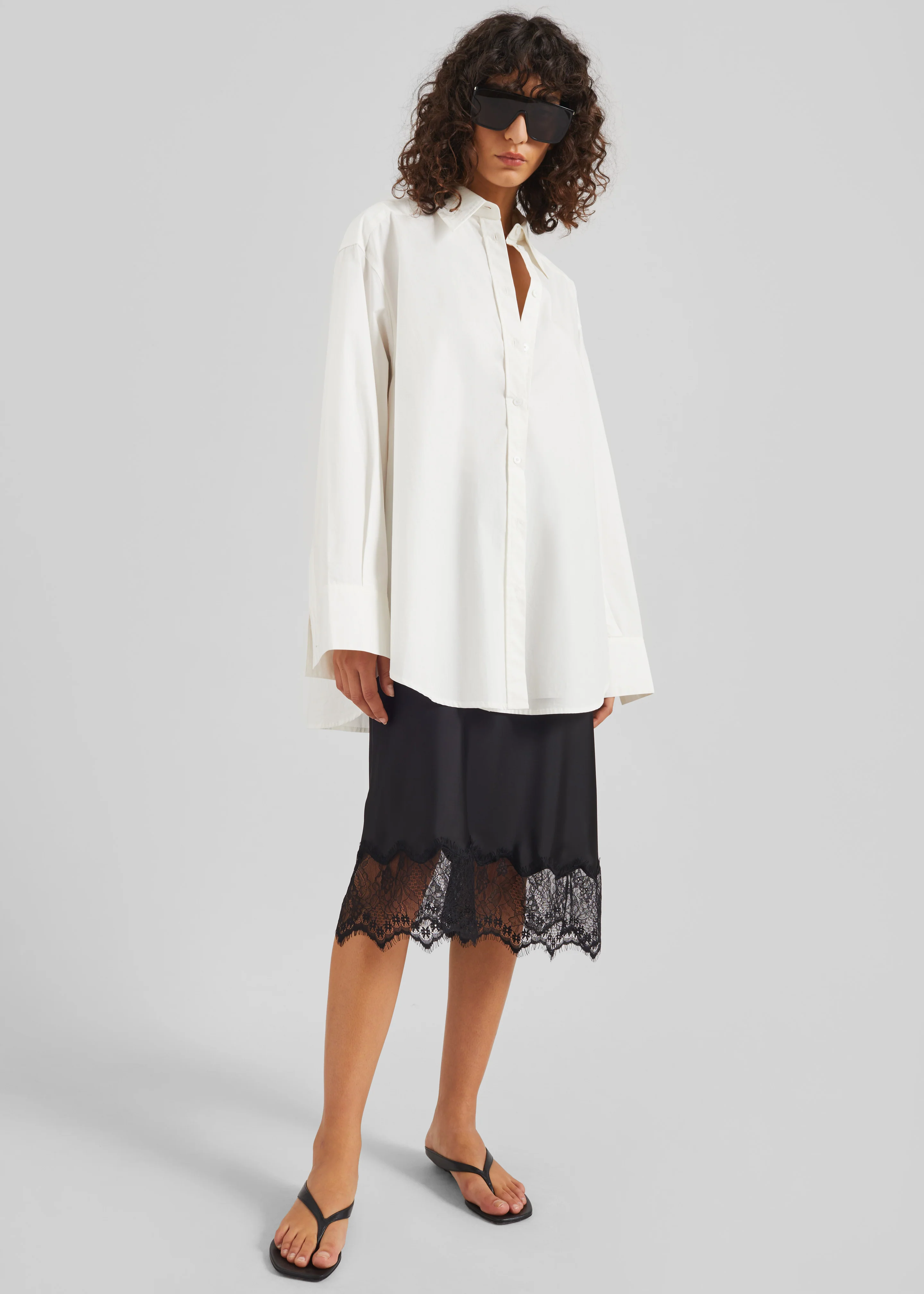 Rosyth Lace Midi Skirt - Black - Image 2