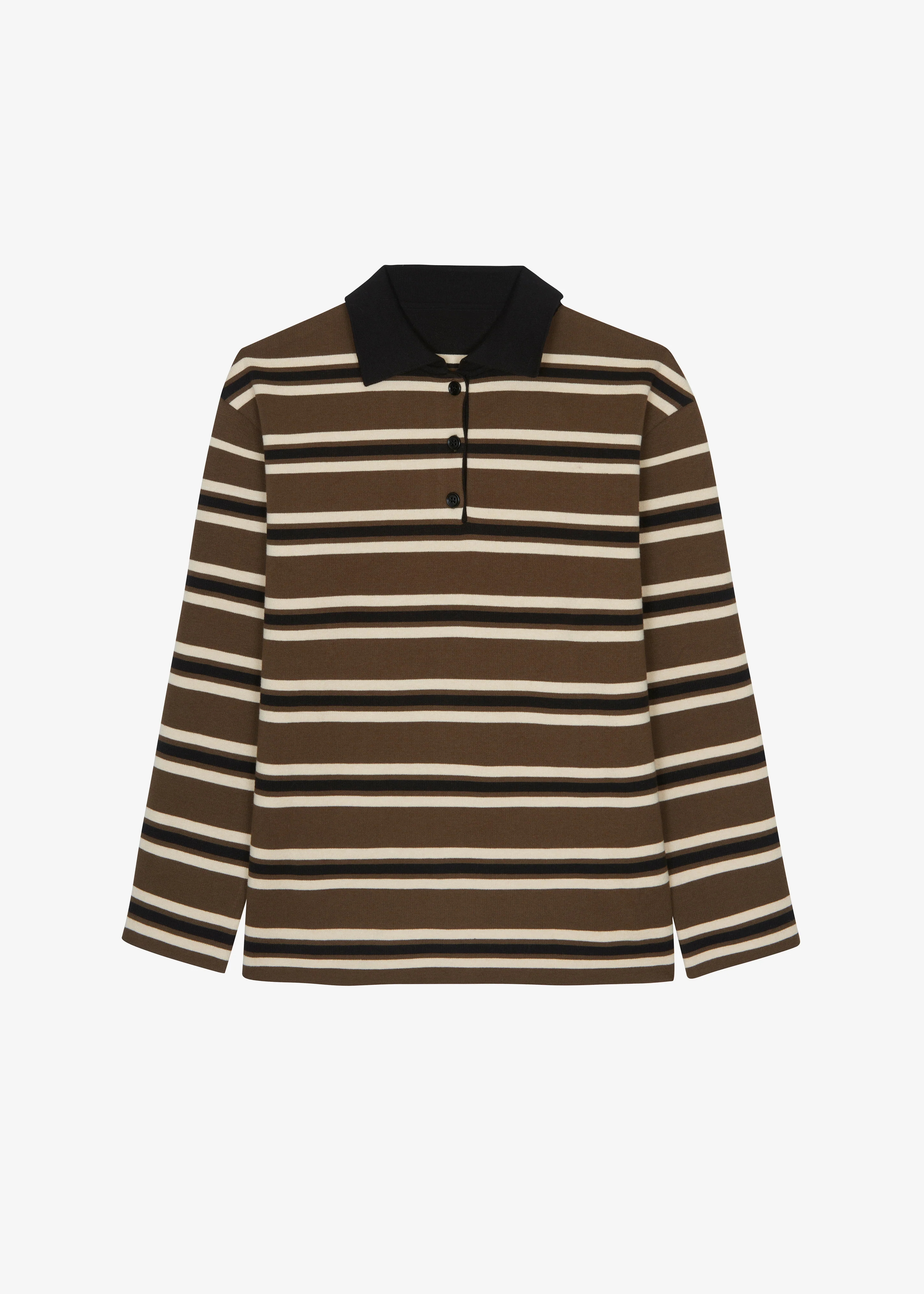 Royan Striped Polo - Khaki Multi Stripe - Image 7