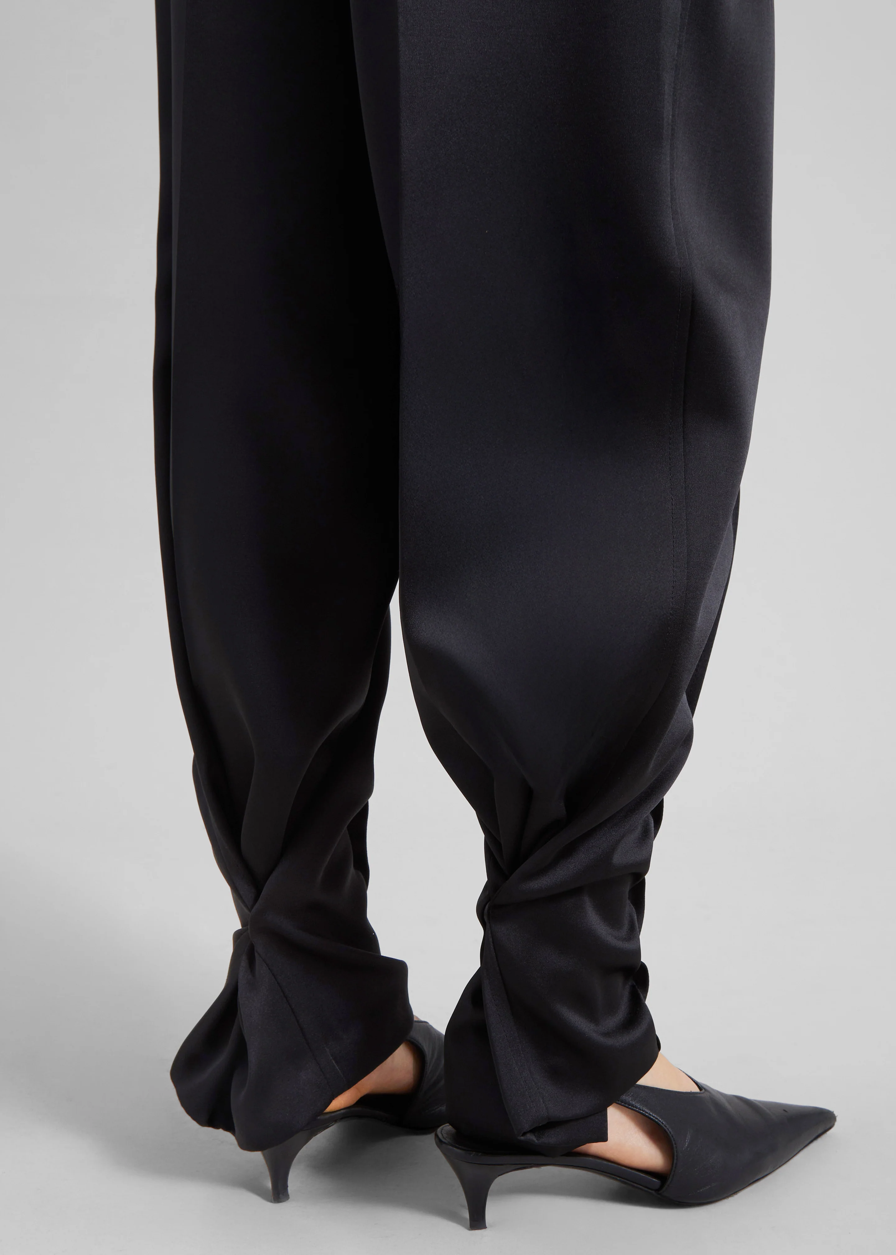 Rui Satin Trousers - Black - Image 4