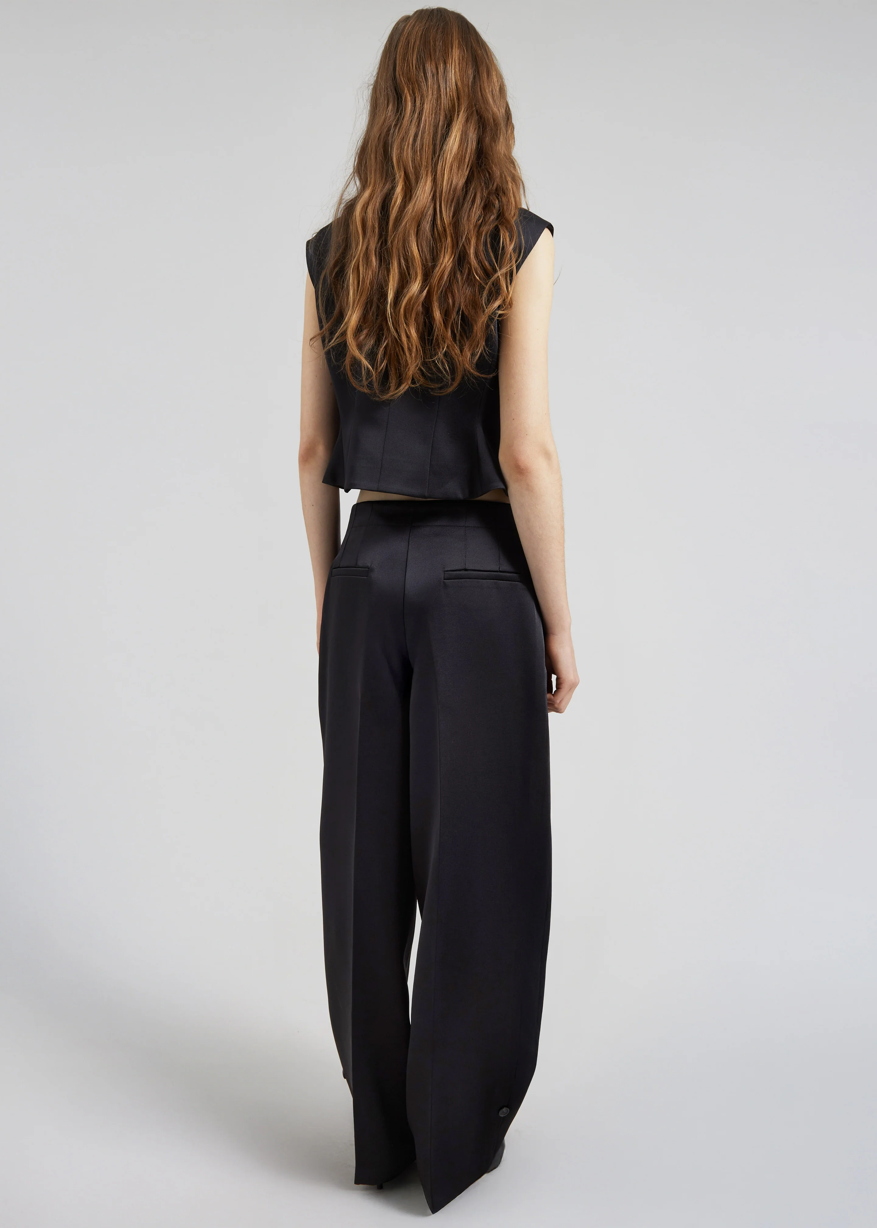 Rui Satin Trousers - Black - Image 9