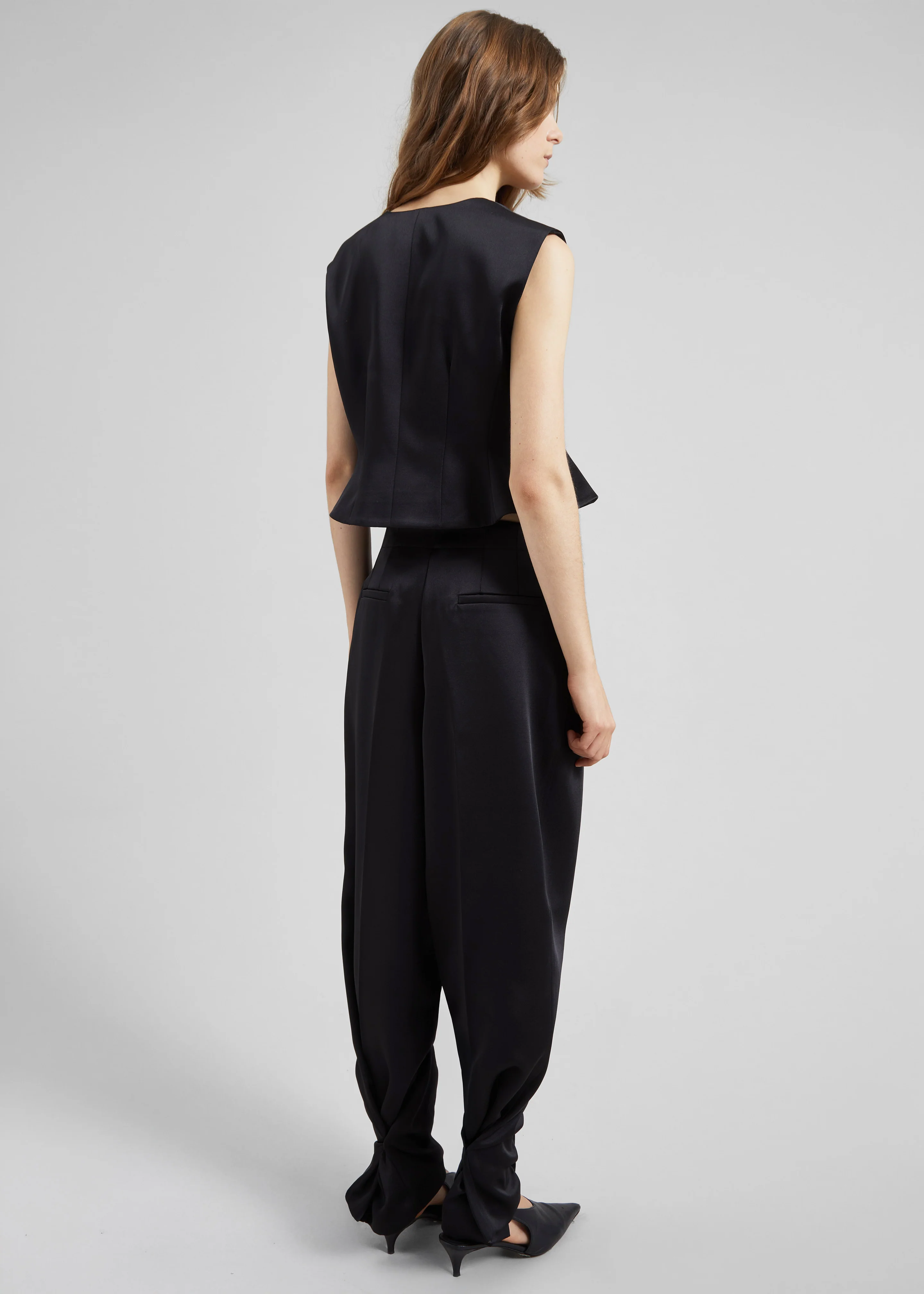 Rui Satin Vest - Black - Image 6