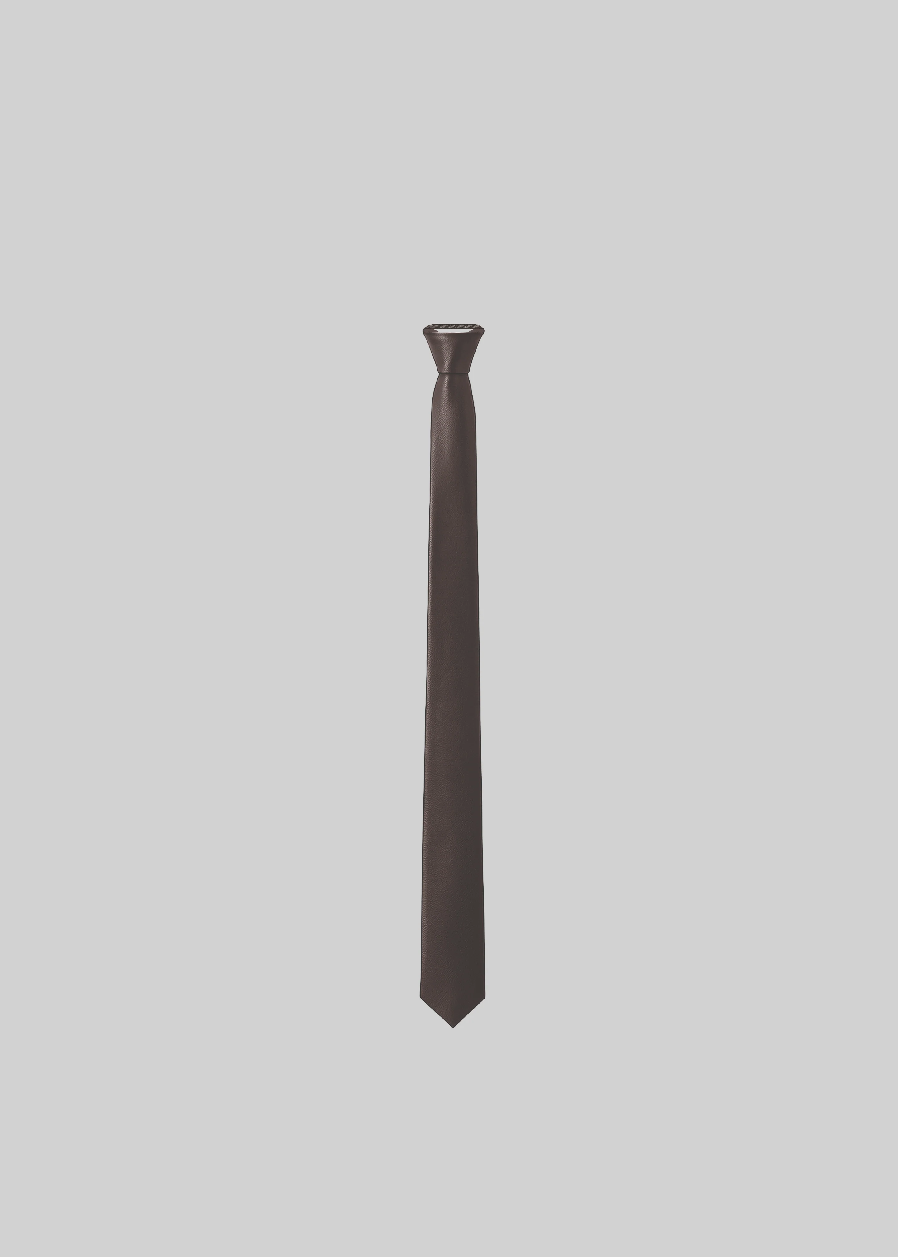 Rune Faux Leather Tie - Brown - Image 4