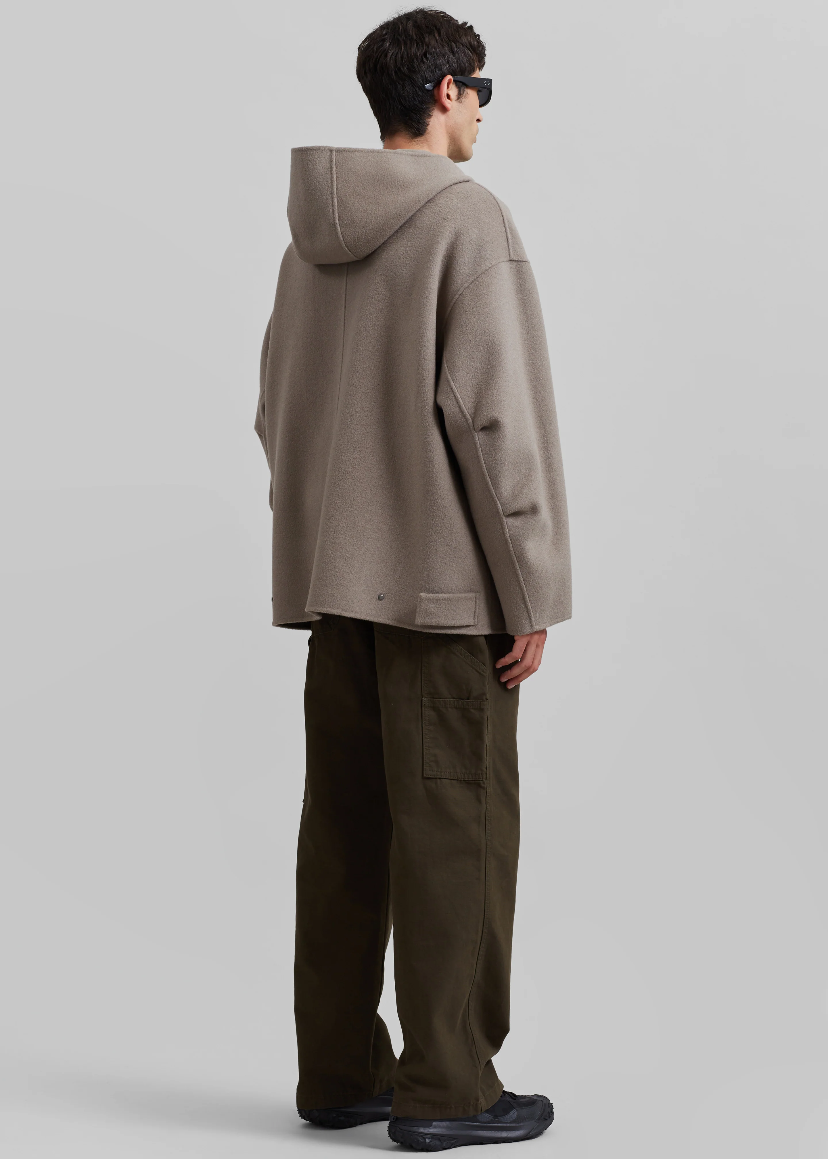 Rye Hooded Wool Jacket - Light Brown - Image 7
