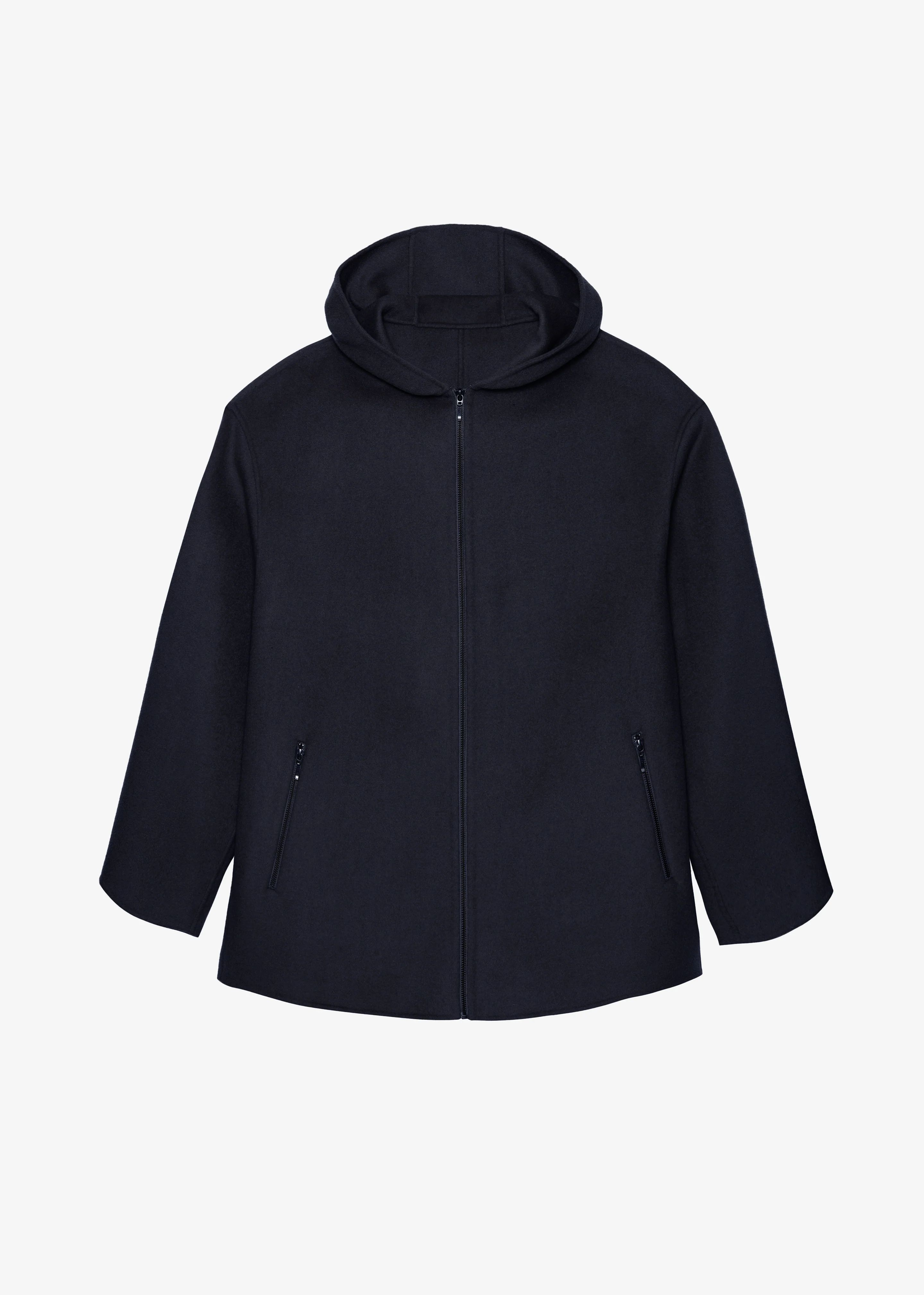 Rye Hooded Wool Jacket - Navy - Image 8
