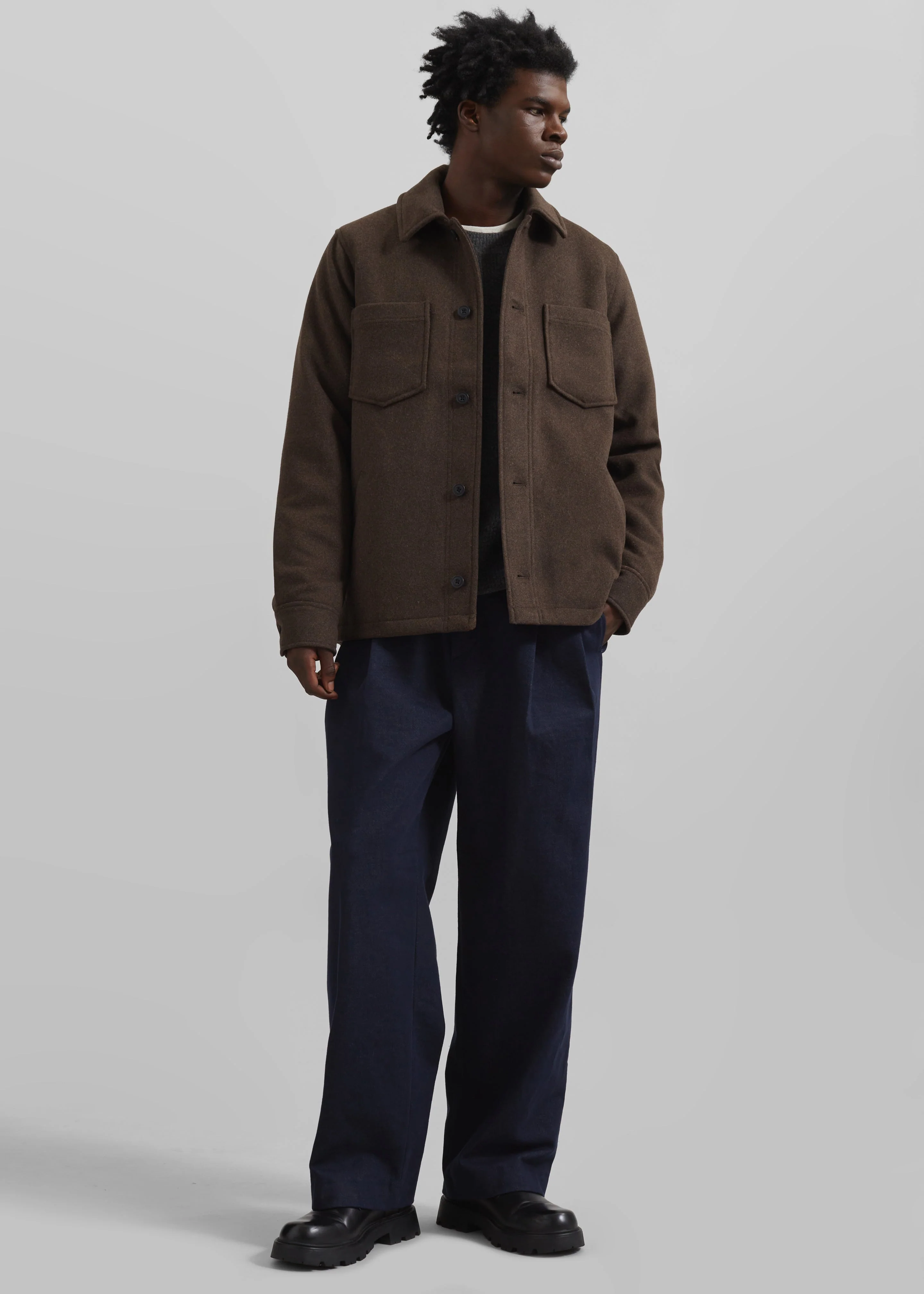 Samsøe Samsøe Pally Shirt Jacket - Chocolate Torte - Image 3
