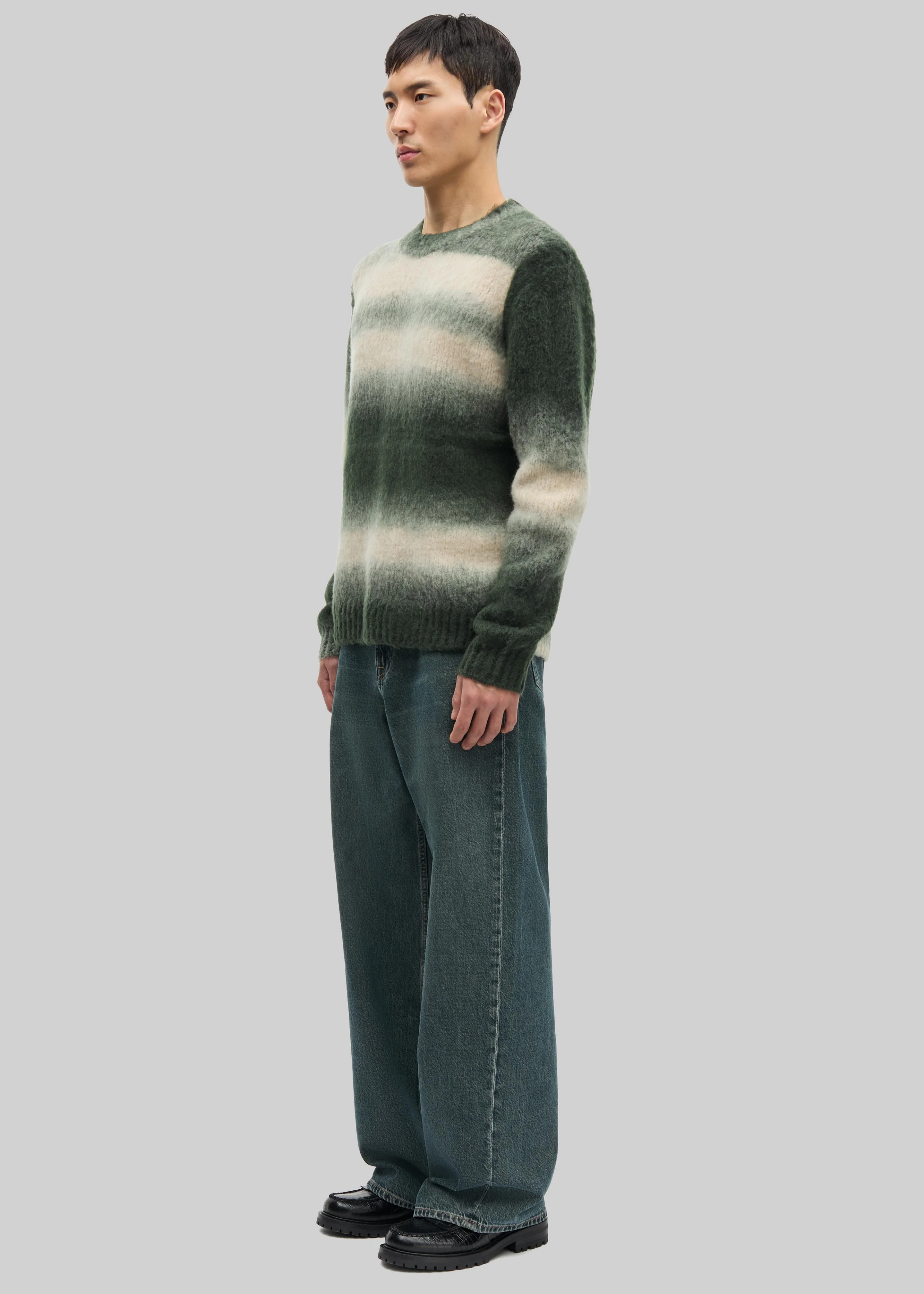 Samsøe Samsøe Safabio Sweater - Ombre Gray Stripes - Image 4