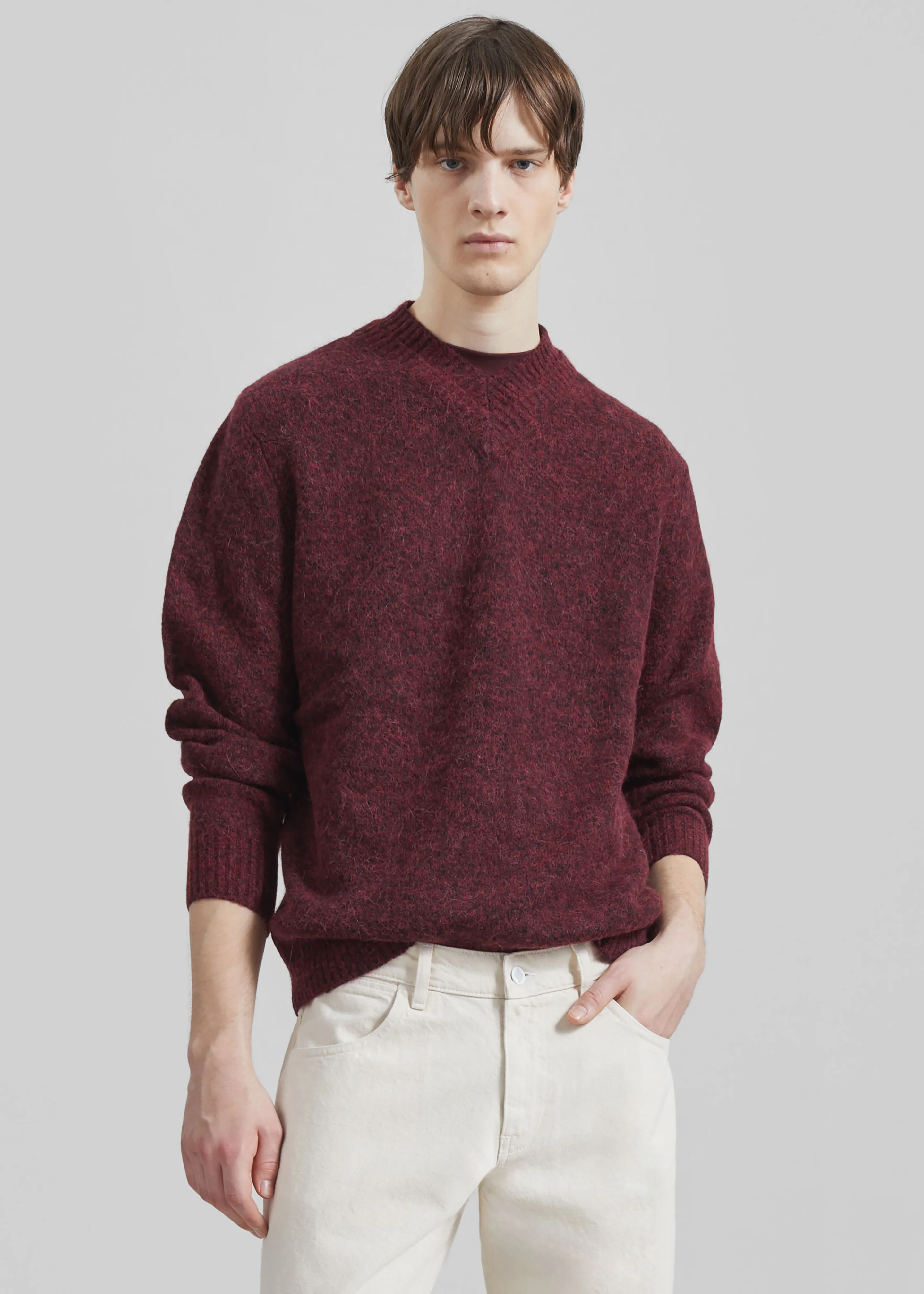 Samsøe Samsøe Safloyd V-Neck Sweater - Rum Raisin Melange
